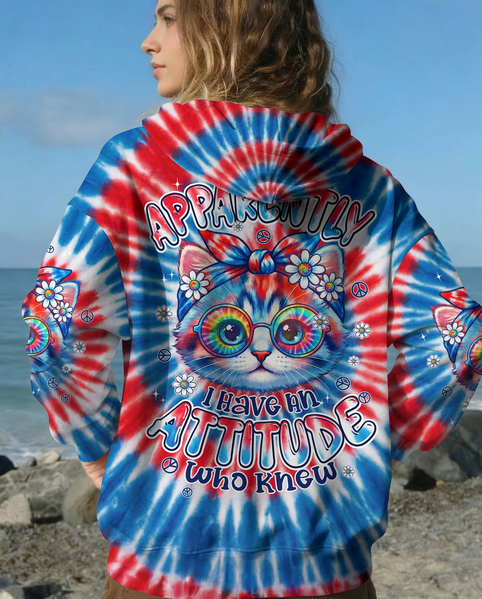 APPARENTLY I HAVE AN ATTITUDE WHO KNEW CAT ALL OVER PRINT - TYPQ3103262