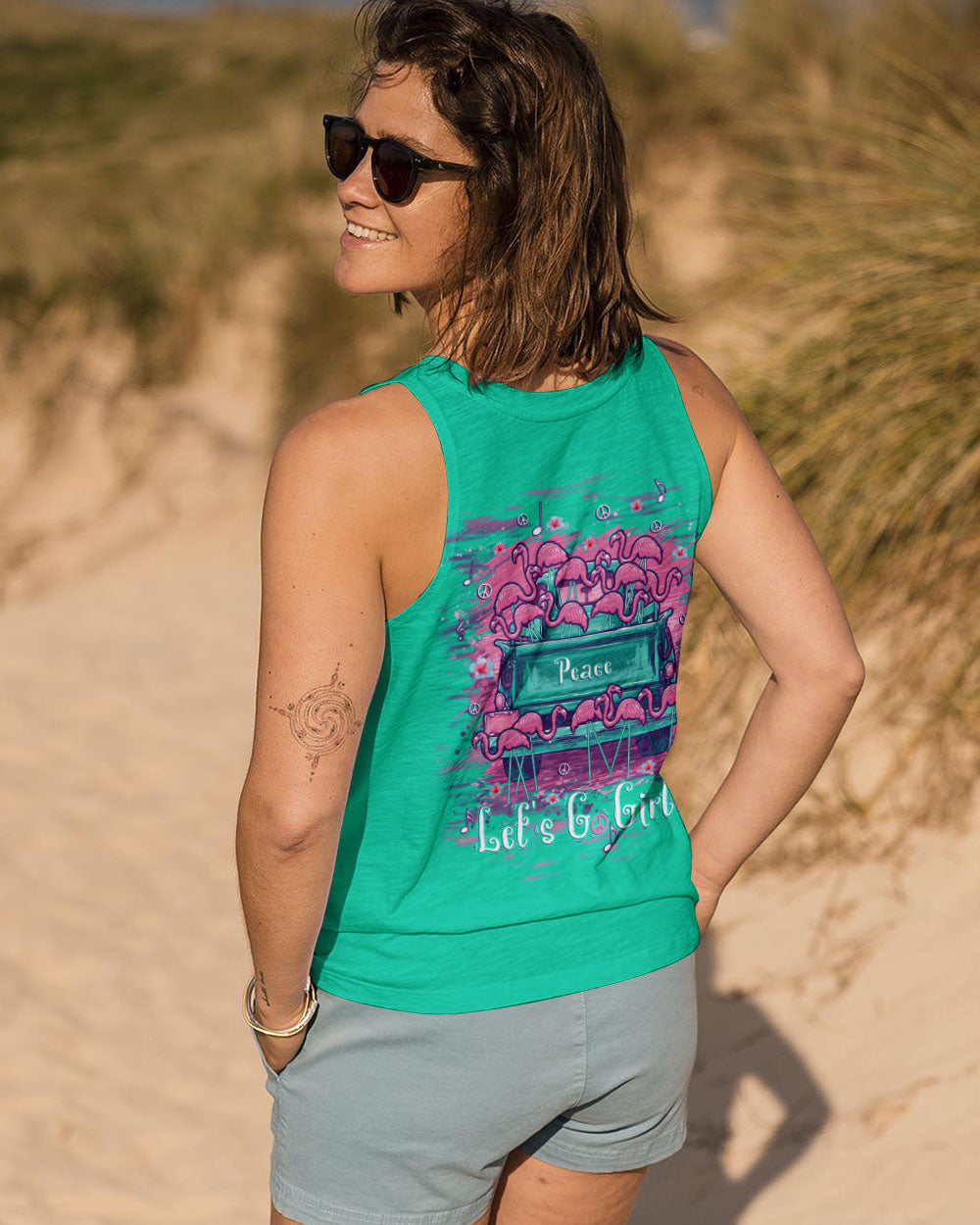 LET'S GO GIRLS FLAMINGO ALL OVER PRINT - TLNT1405243