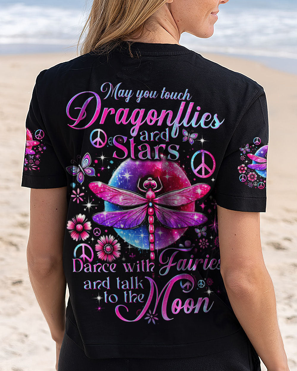 MAY YOU TOUCH DRAGONFLIES AND STARS ALL OVER PRINT - TYTD1107242