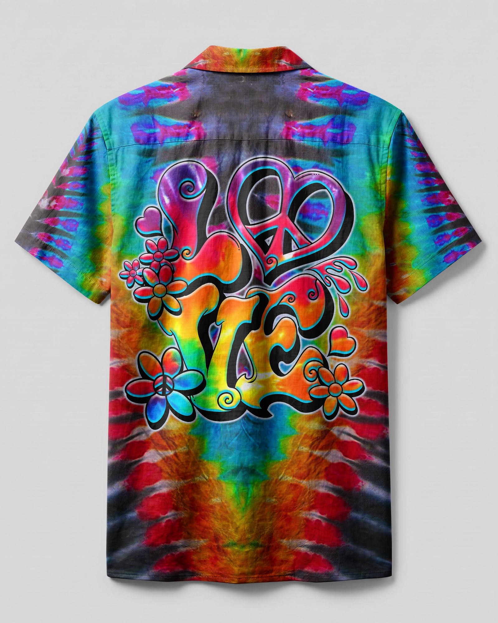 LOVE TIE DYE CAMP SHIRT - TYTM2405231