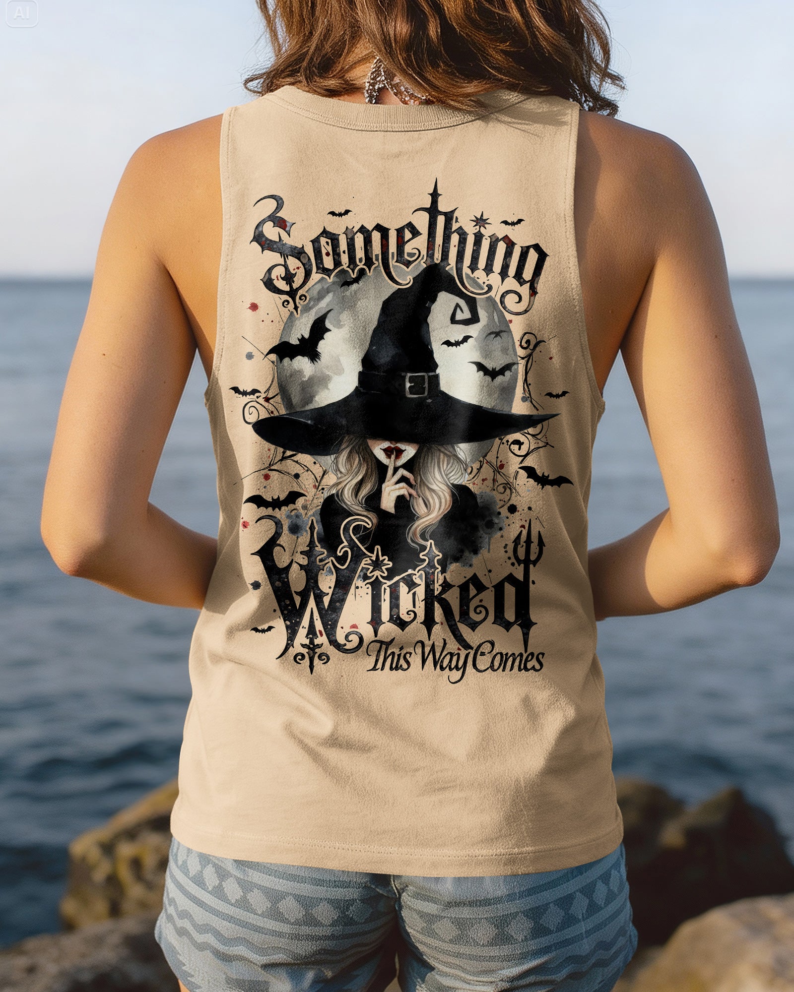 SOMETHING WICKED THIS WAY COMES HALLOWEEN WITCH ALL OVER PRINT - TYQY2507261