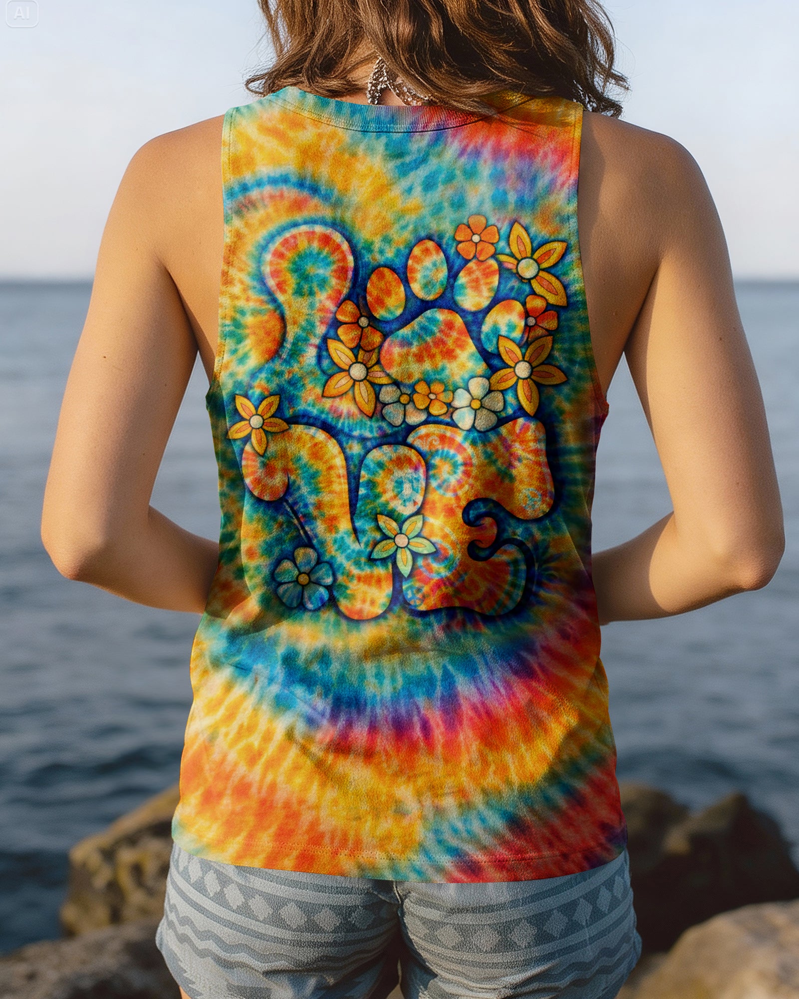 LOVE PAW PRINT SWIRL ALL OVER PRINT - TLHN2503252