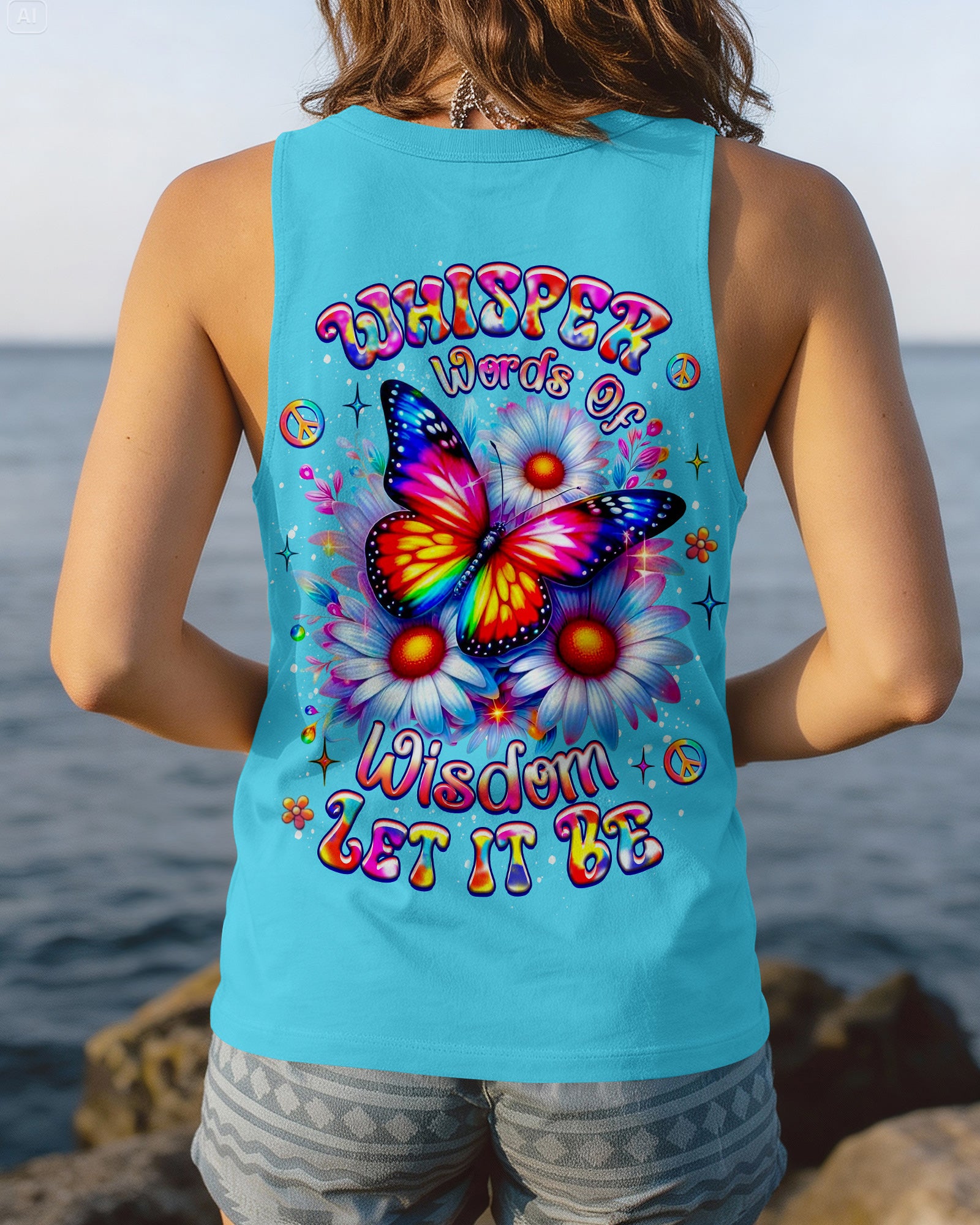 WHISPER WORDS OF WISDOM LET IT BE BUTTERFLY ALL OVER PRINT - YHLT2602262