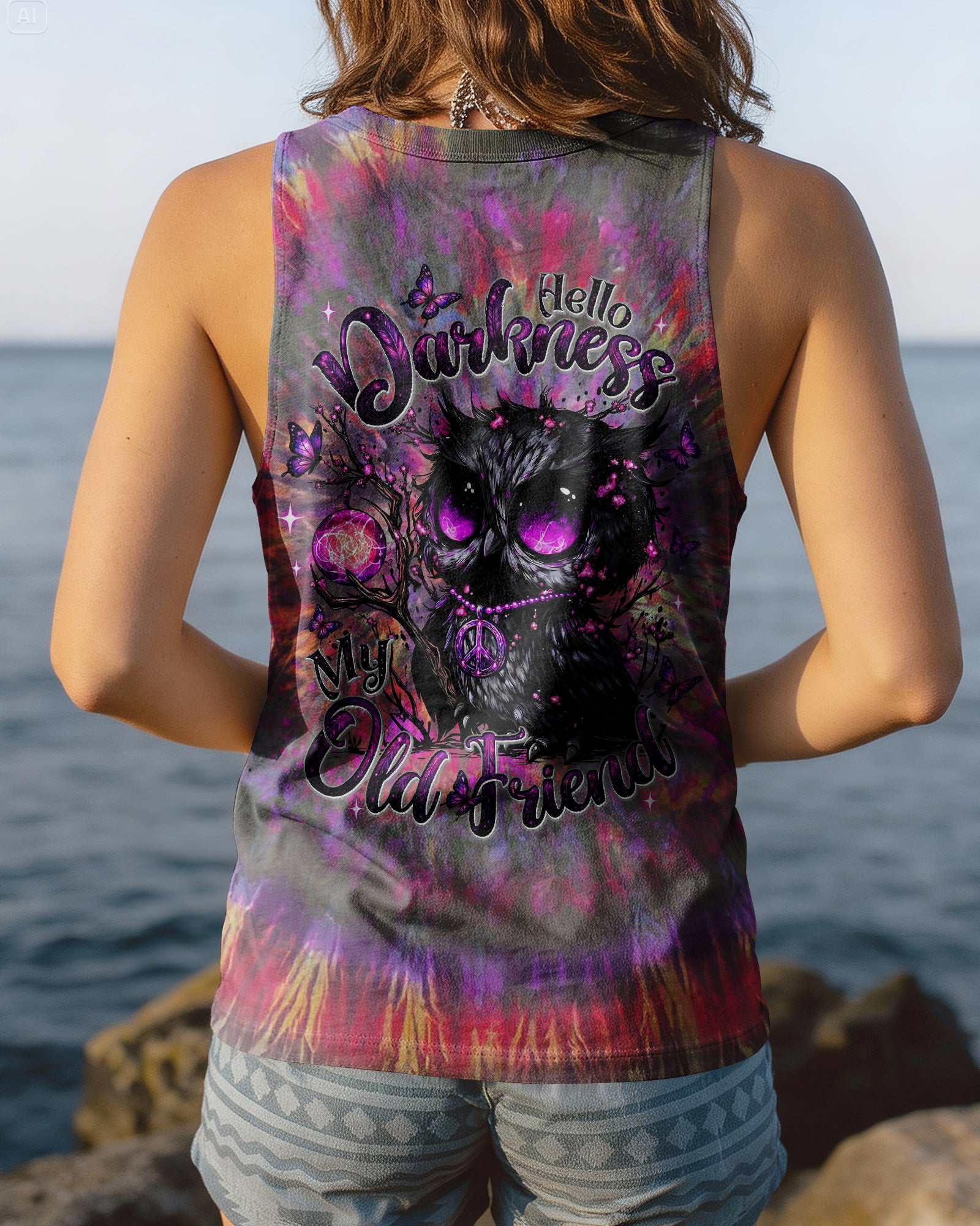 HELLO DARKNESS MY OLD FRIEND OWL ALL OVER PRINT - TLNT2901261