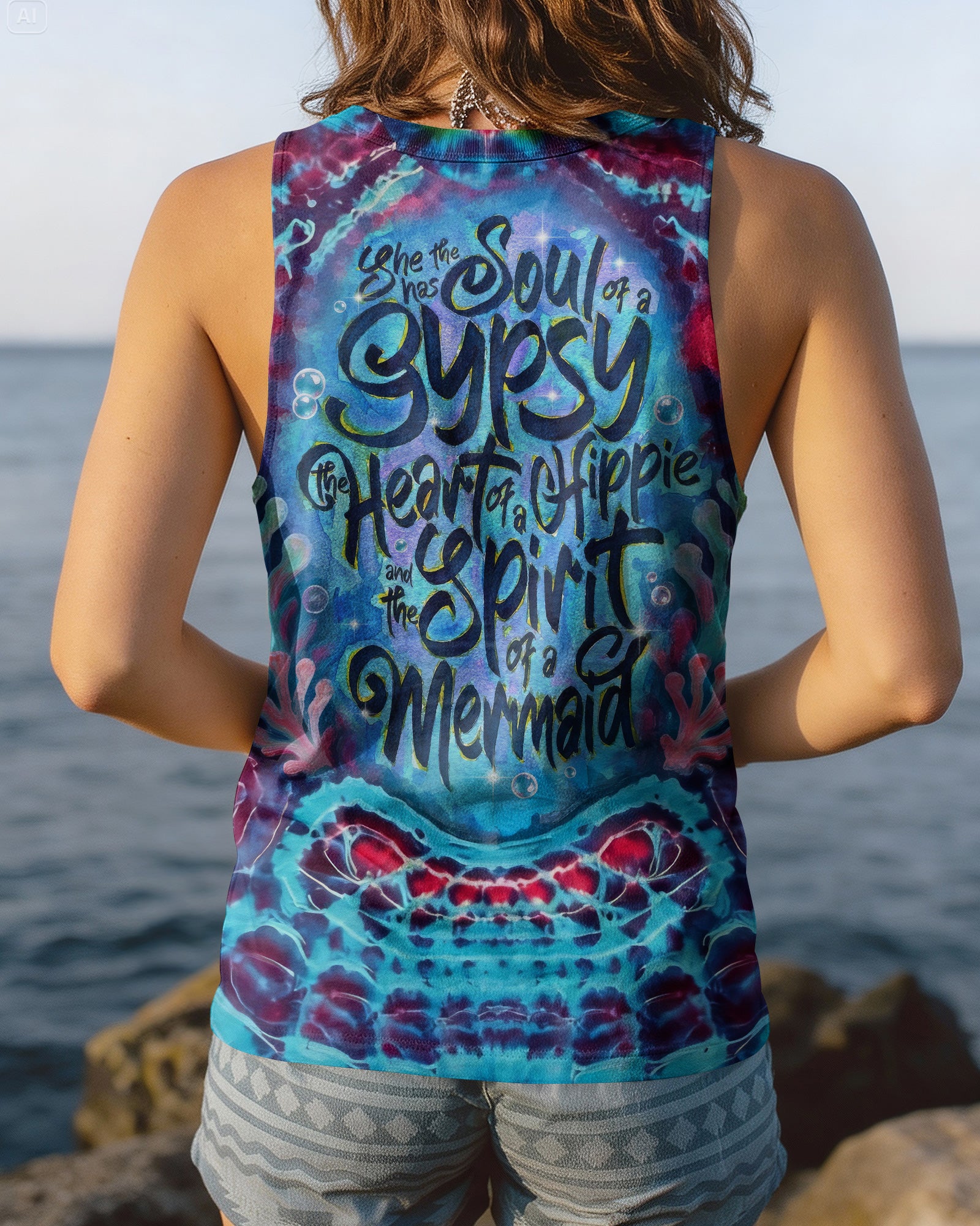 MERMAID SPIRIT FLOW ALL OVER PRINT - KM0604261