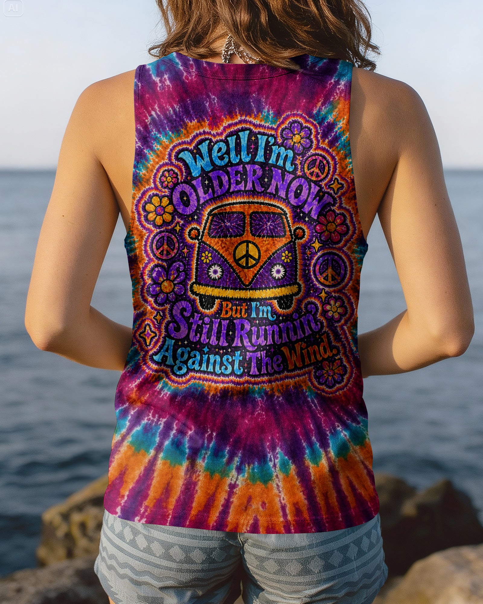 RUNNING AGAINST THE WIND BUS SWIRL ALL OVER PRINT   - TLTW2404263