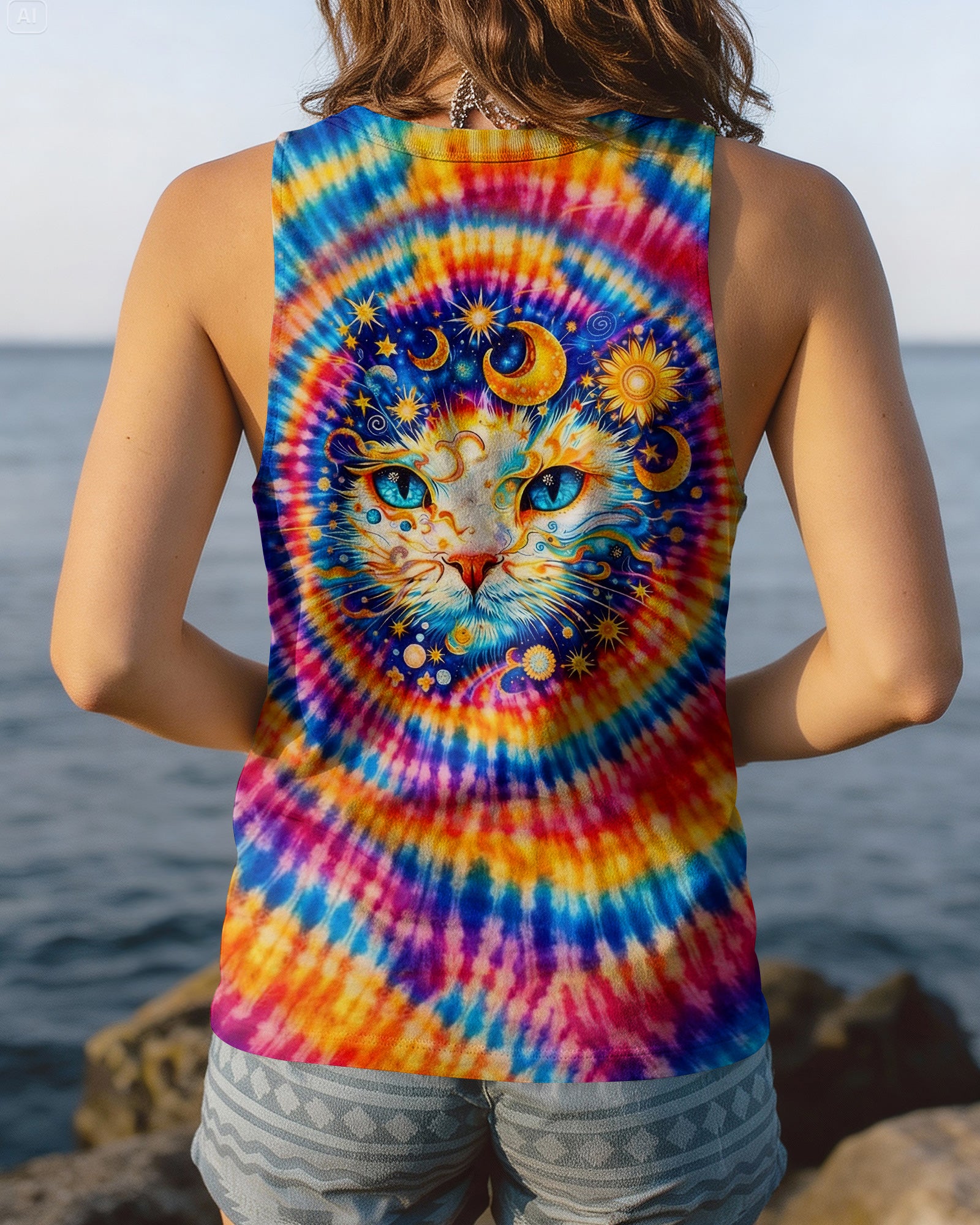 CELESTIAL CAT SWIRL ALL OVER PRINT - TLHN0203262