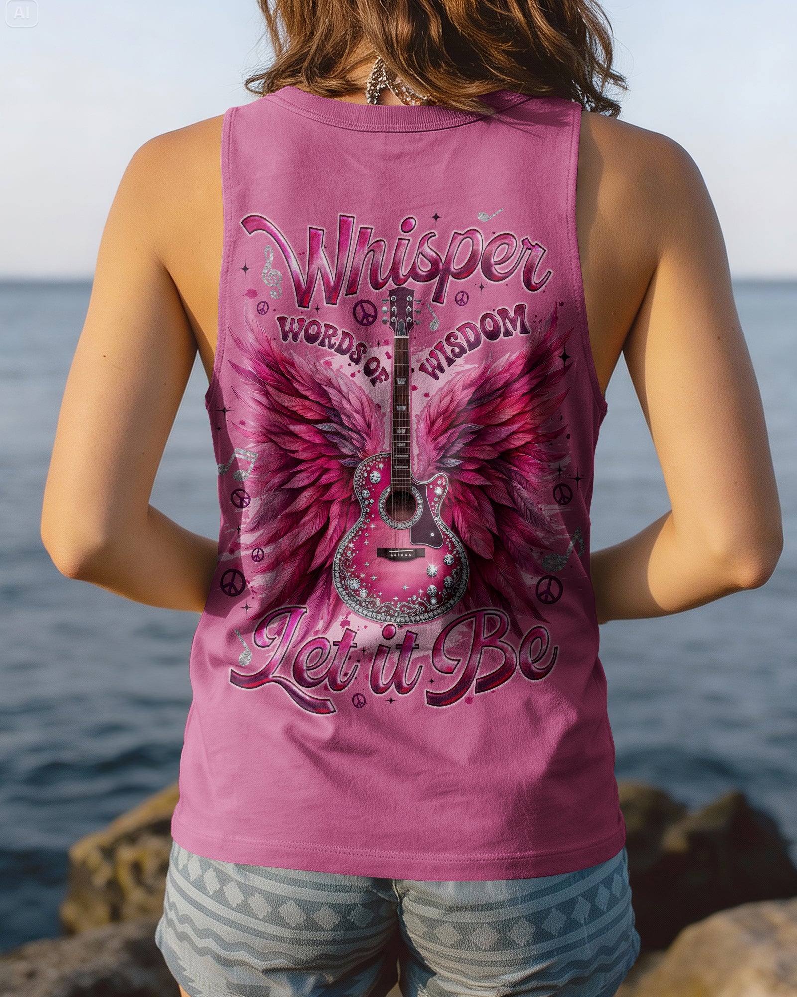 WHISPER WORDS OF WISDOM LET IT BE GUITAR ALL OVER PTINT - TYQY2503261