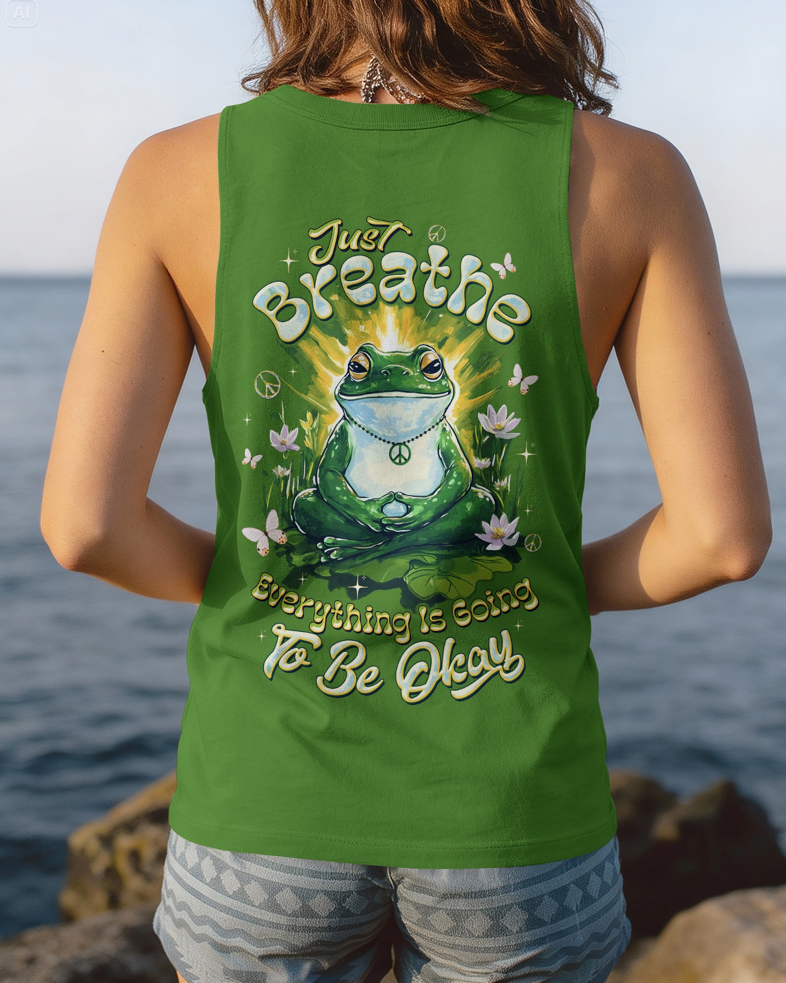 JUST BREATHE FROG  ALL OVER PRINT - TLTW2403261