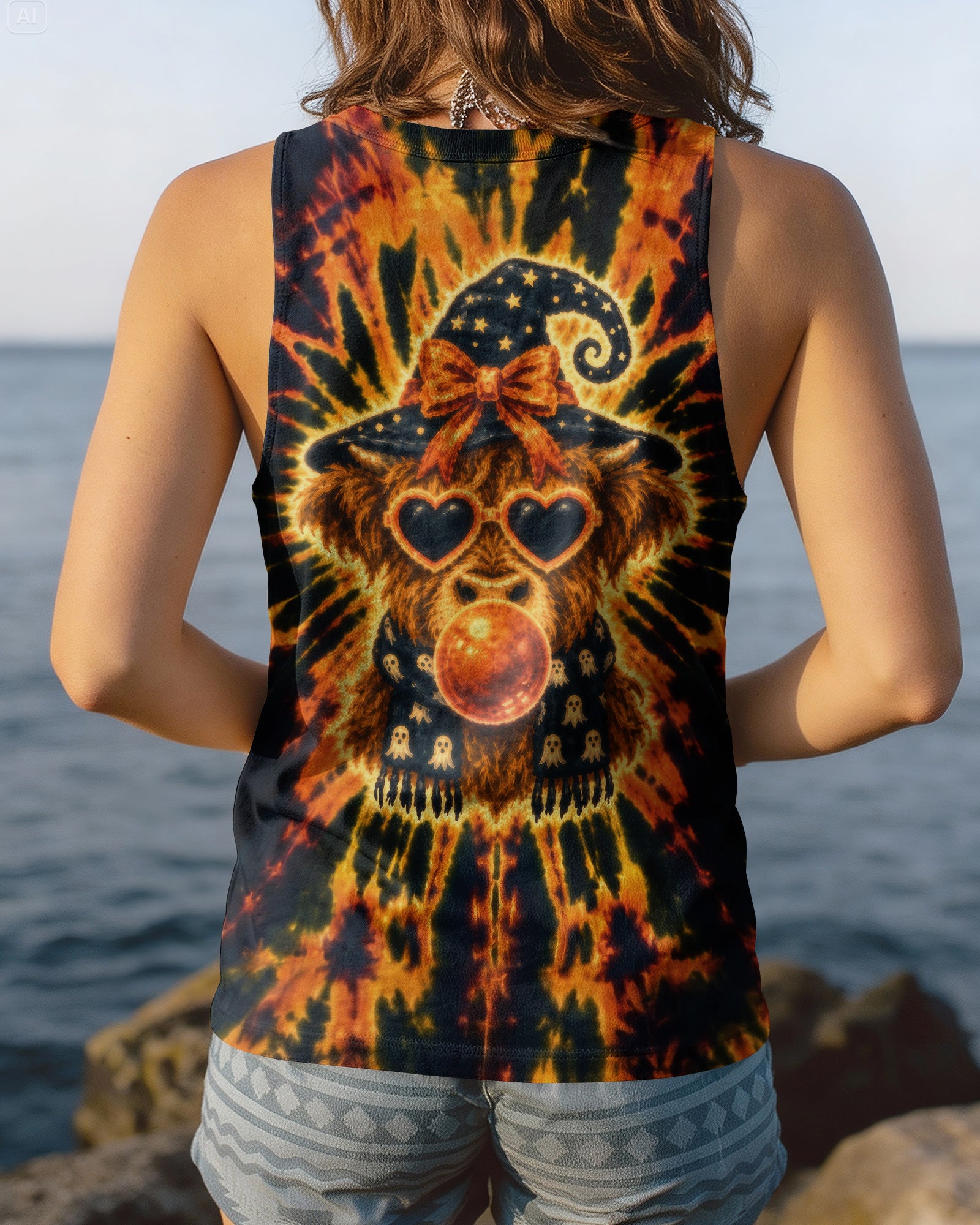 WITCHY HIGHLAND COW BUBBLEGUM ALL OVER PRINT – RI0807262