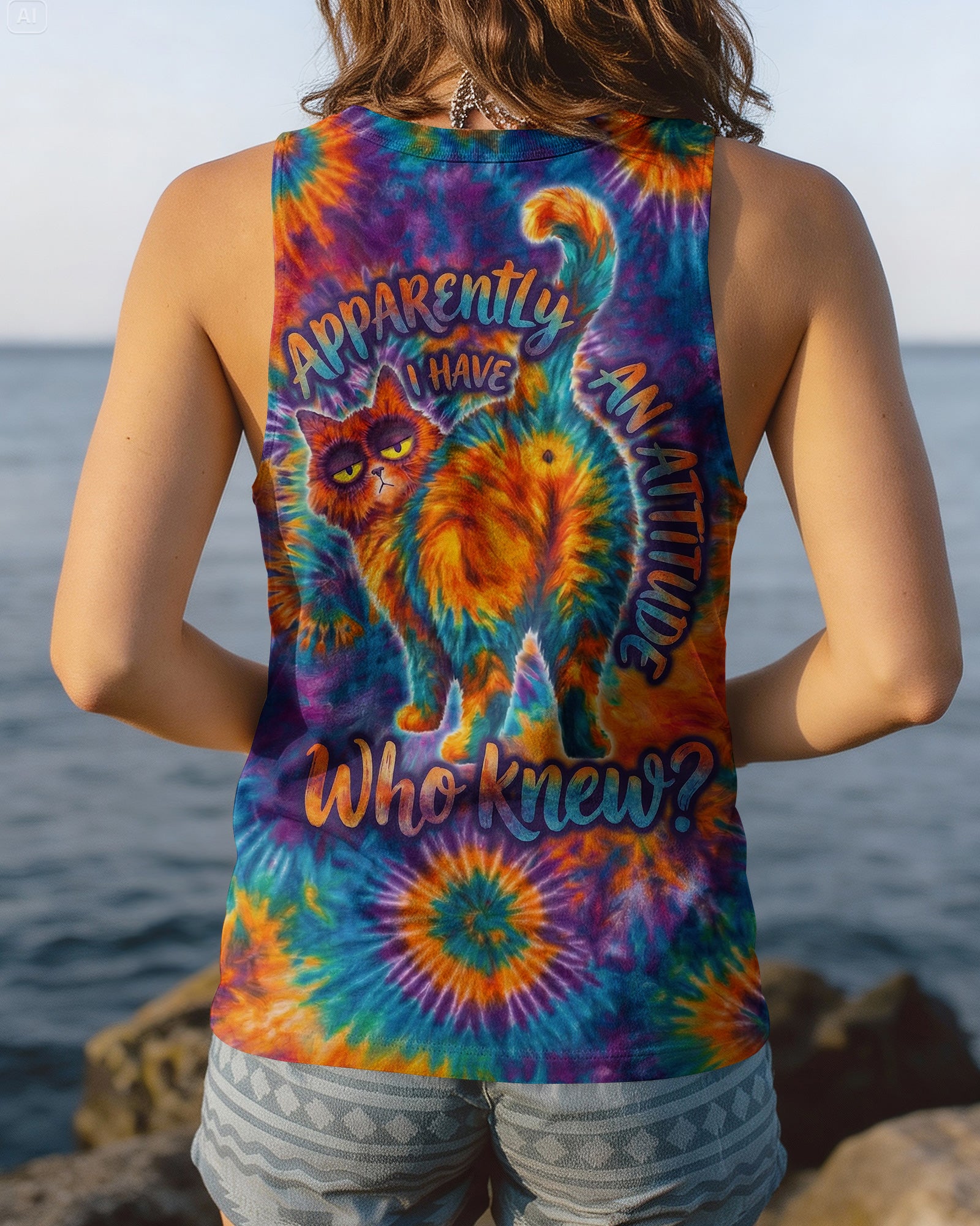 APPARENTLY I HAVE AN ATTITUDE WHO KNEW CAT ALL OVER PRINT - TM2803261