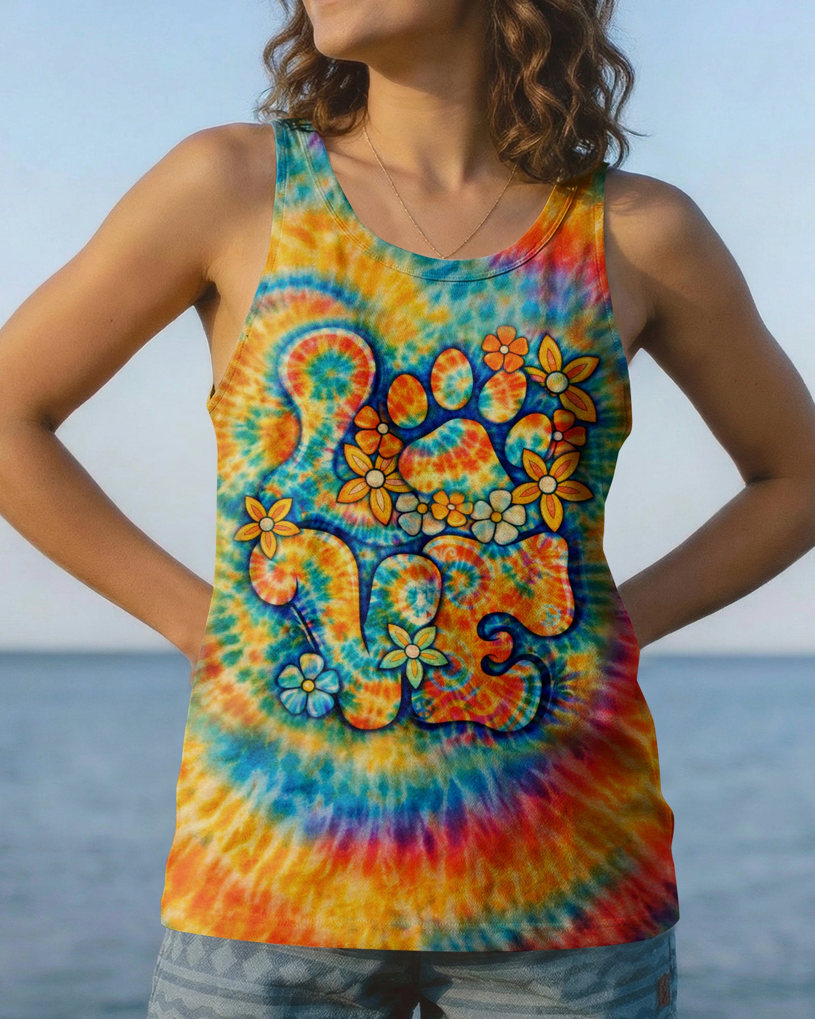 LOVE PAW PRINT SWIRL ALL OVER PRINT - TLHN2503252