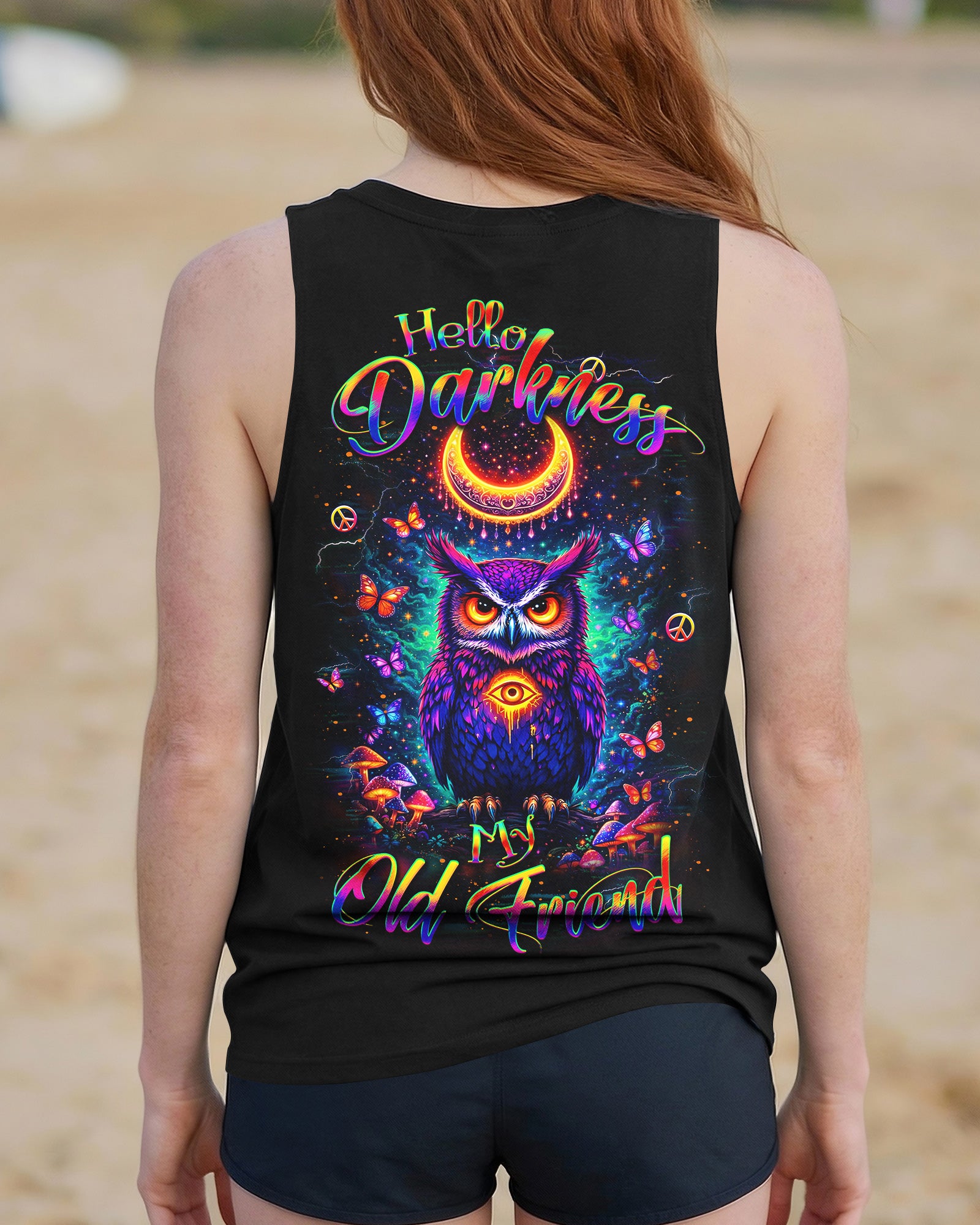 HELLO DARKNESS MY OLD FRIEND OWL ALL OVER PRINT - YHLT2402261