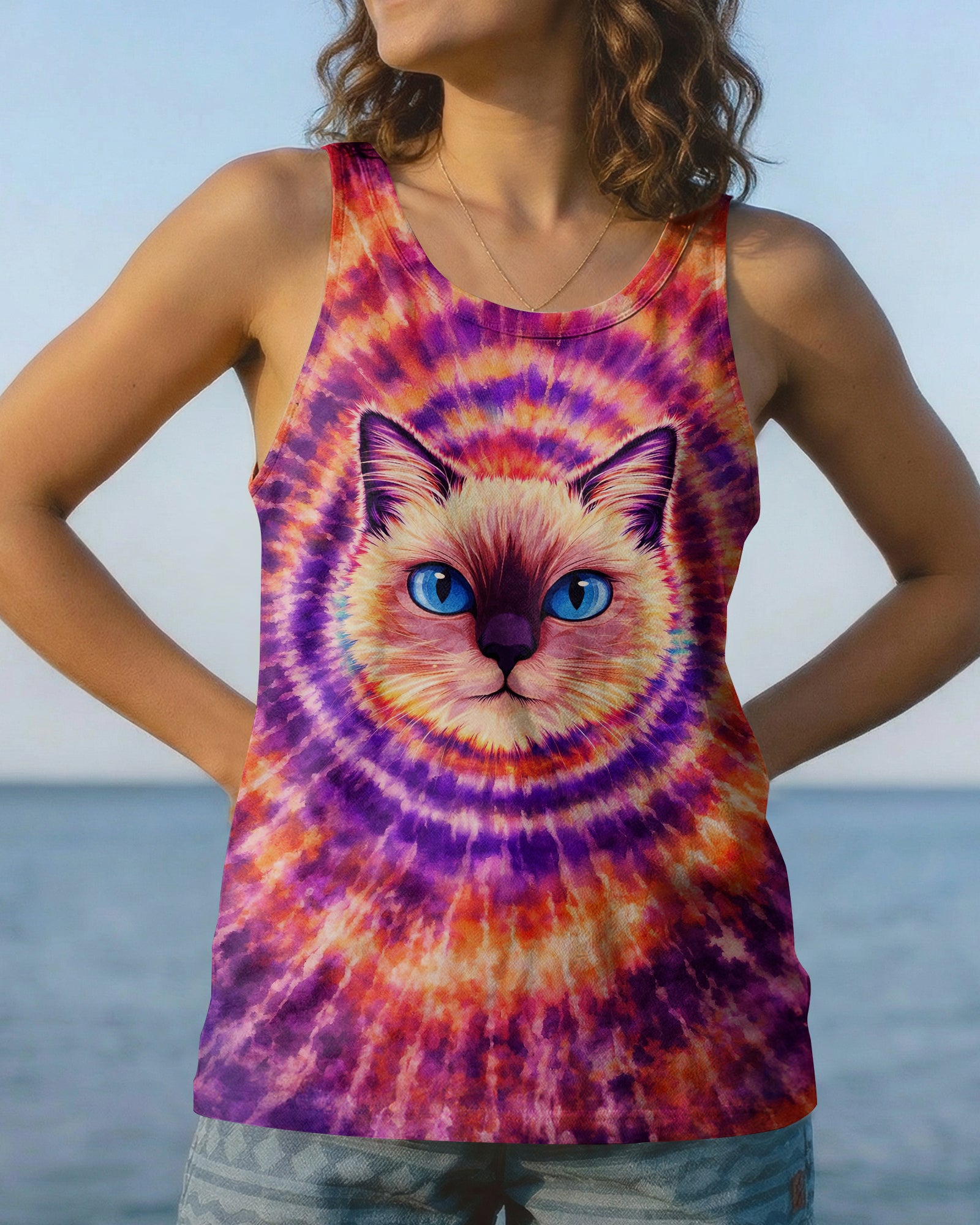CAT MOM SWIRL ALL OVER PRINT  - TLNT0403261