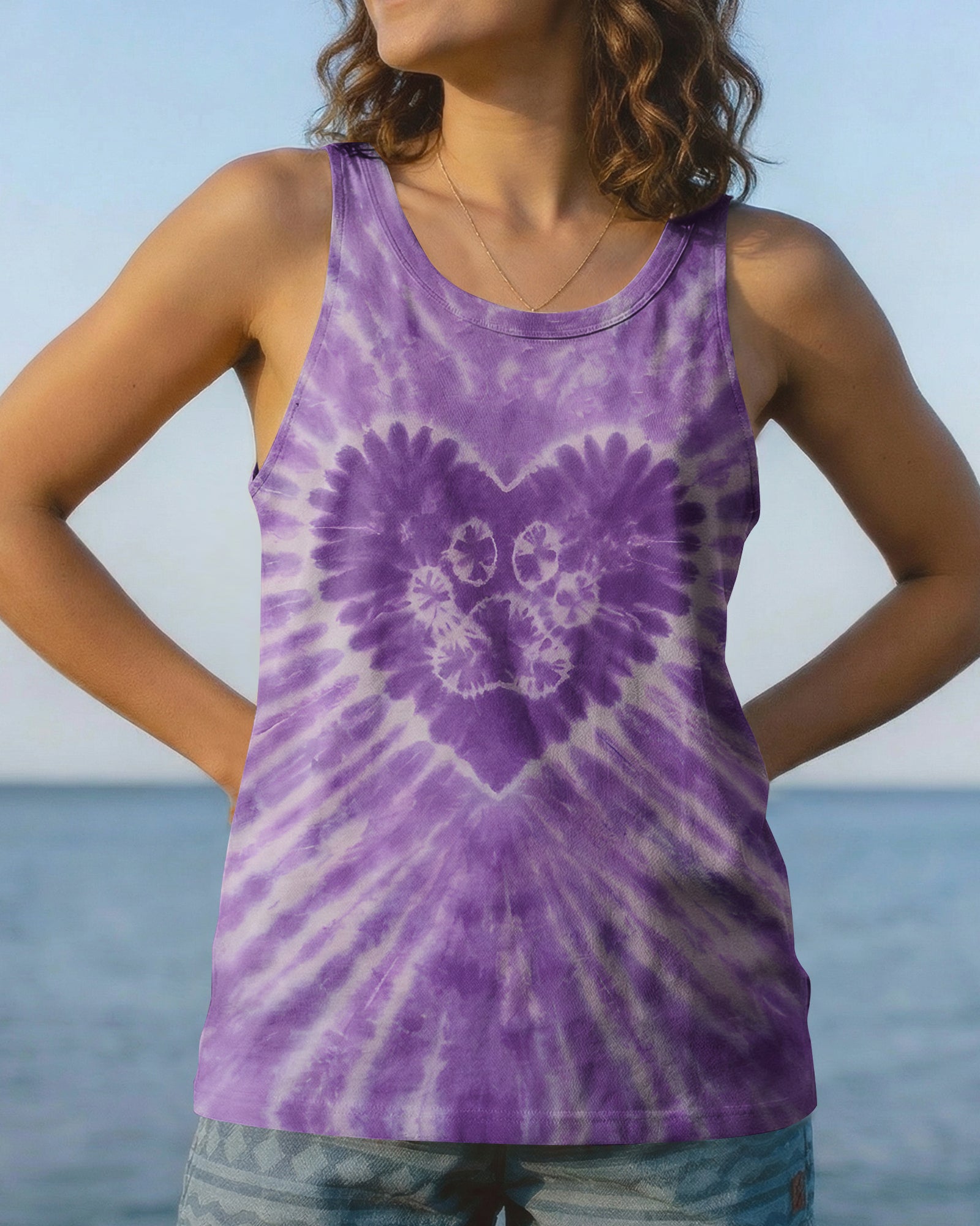 PURPLE PAW HEART ALL OVER PRINT - TYQY1003261