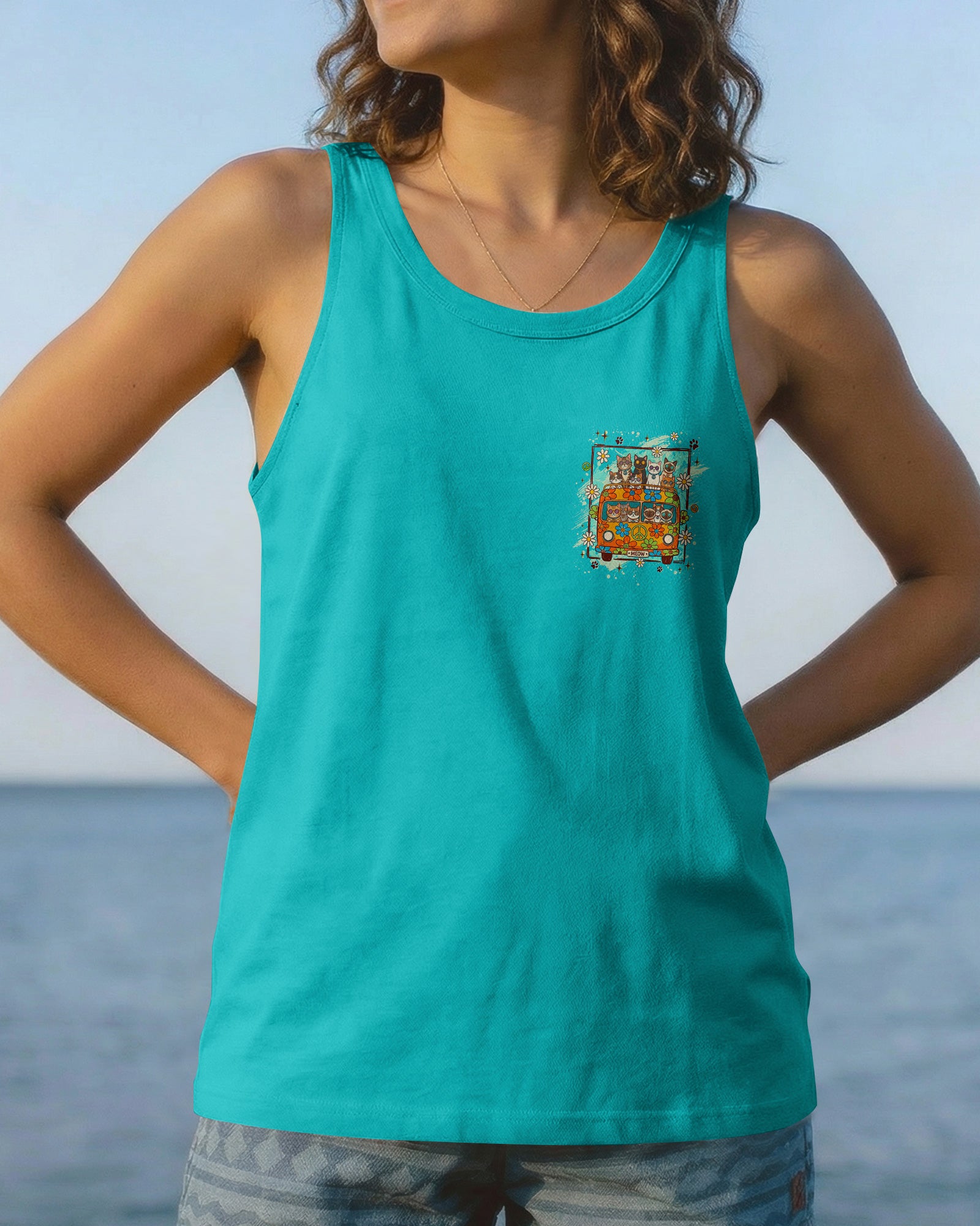 PEACE LOVE AND MEOW CATS ALL OVER PRINT - TYLN2407263