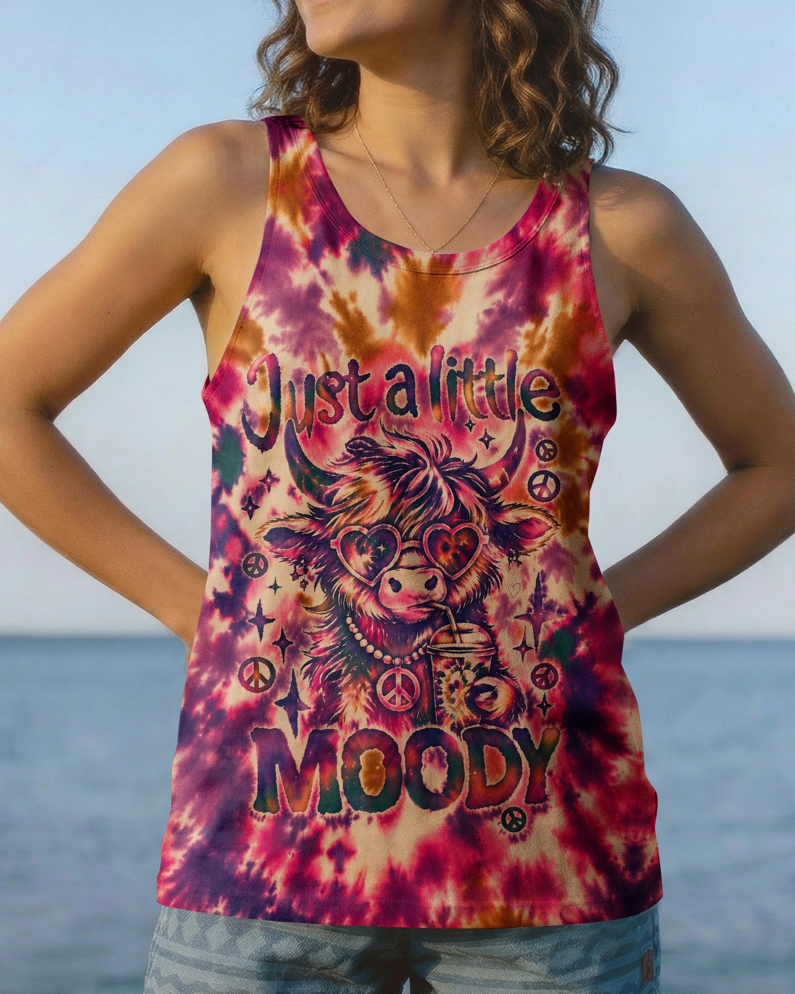 JUST A LITTLE MOODY HIGHLAND COW ALL OVER PRINT - KMTM1507262