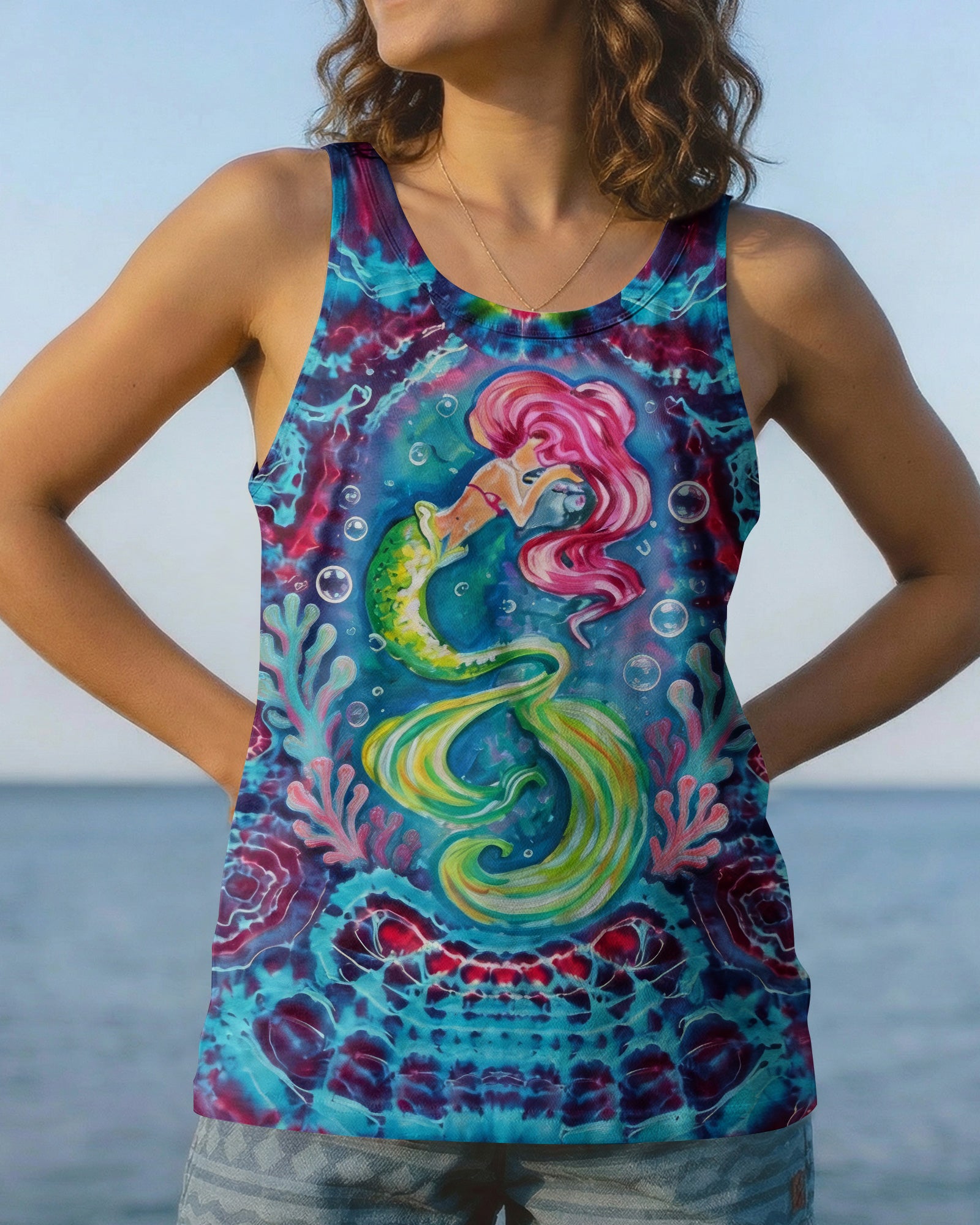 MERMAID SPIRIT FLOW ALL OVER PRINT - KM0604261