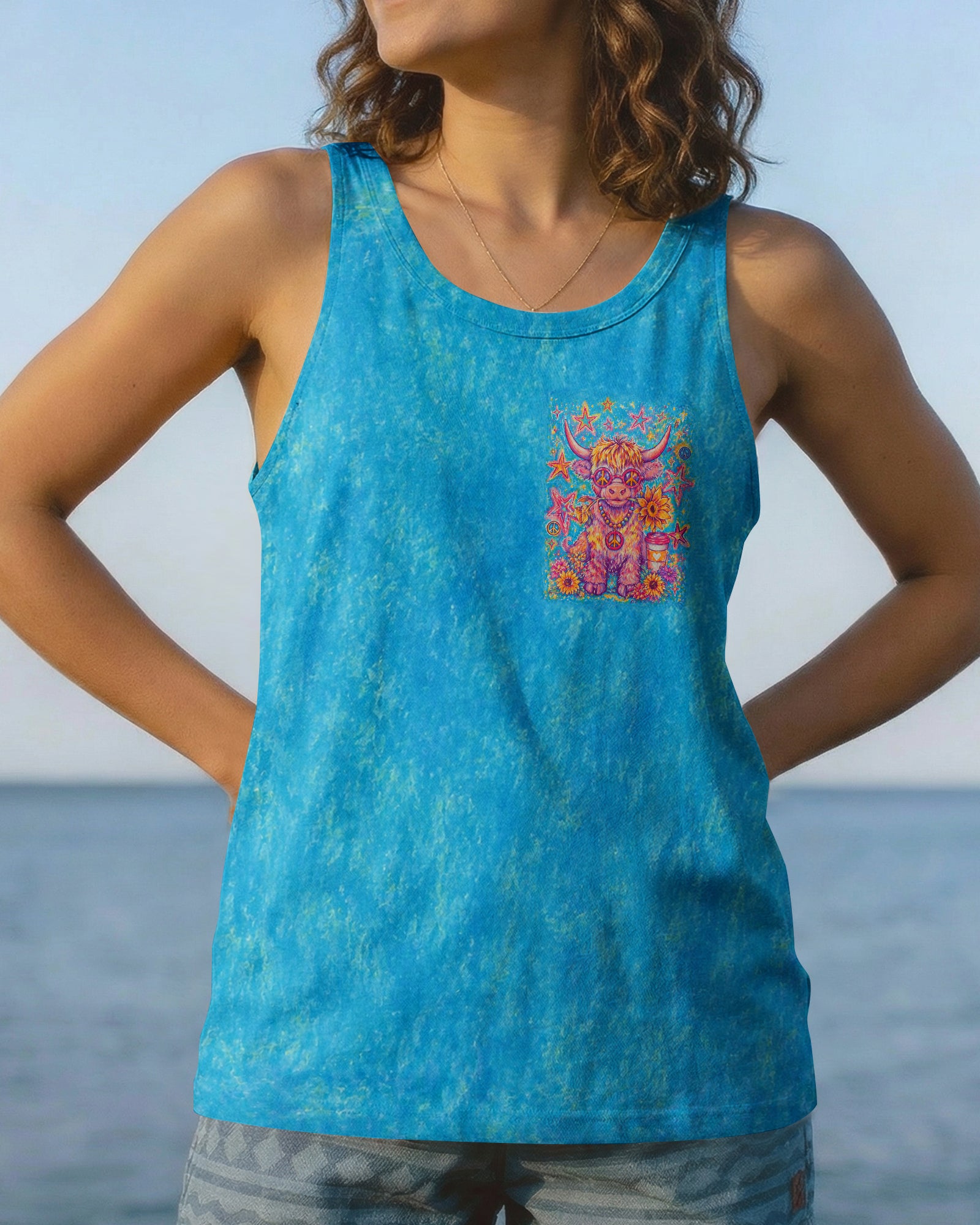 NOT TODAY HEIFER HIGHLAND COW PEACE ALL OVER PRINT - KMTM1507263