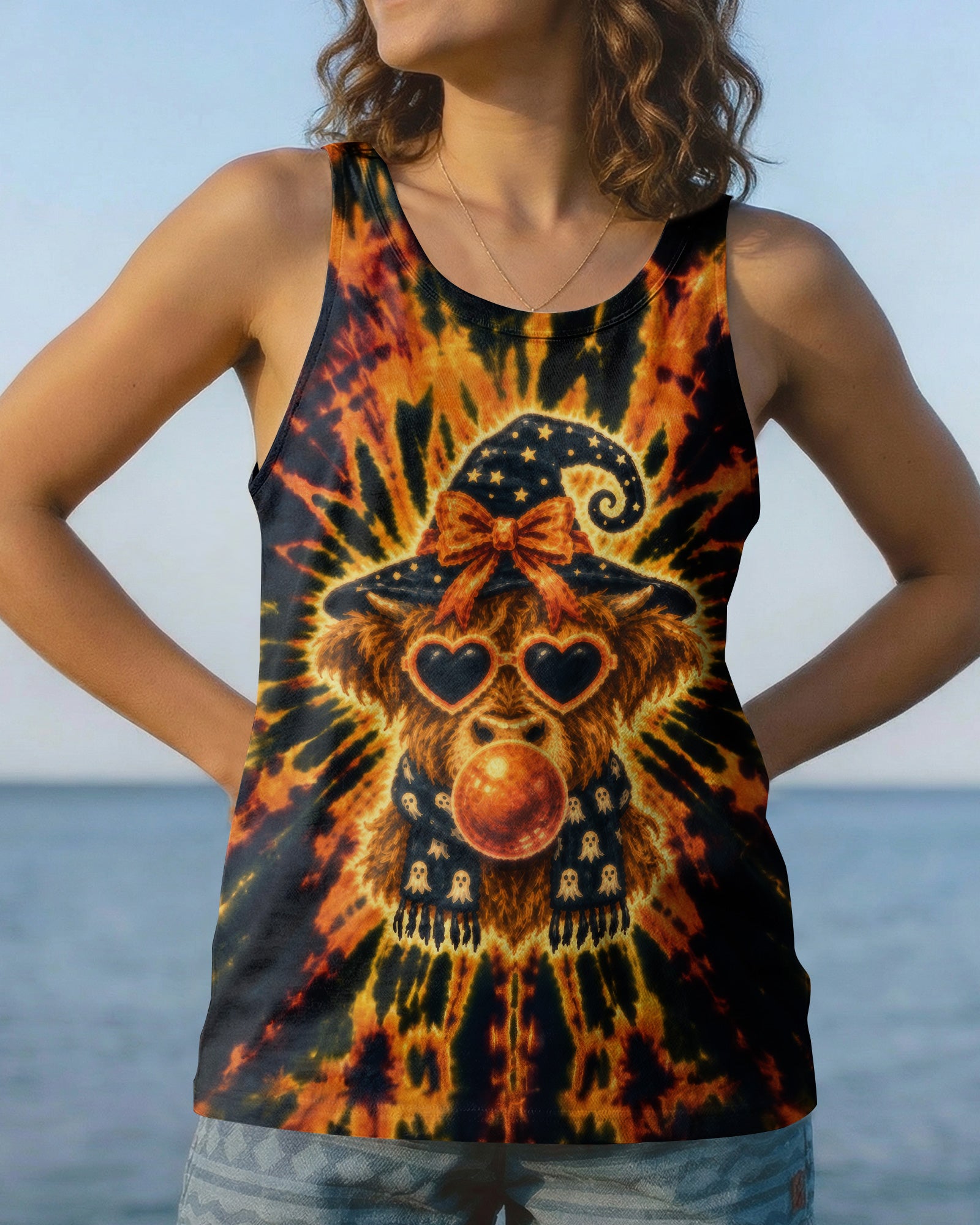 WITCHY HIGHLAND COW BUBBLEGUM ALL OVER PRINT – RI0807262