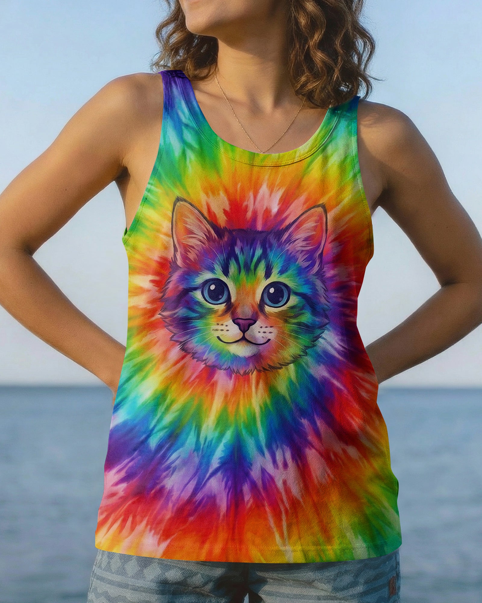 COLORFUL CAT SPIRIT ALL OVER PRINT - TYPQ2602261