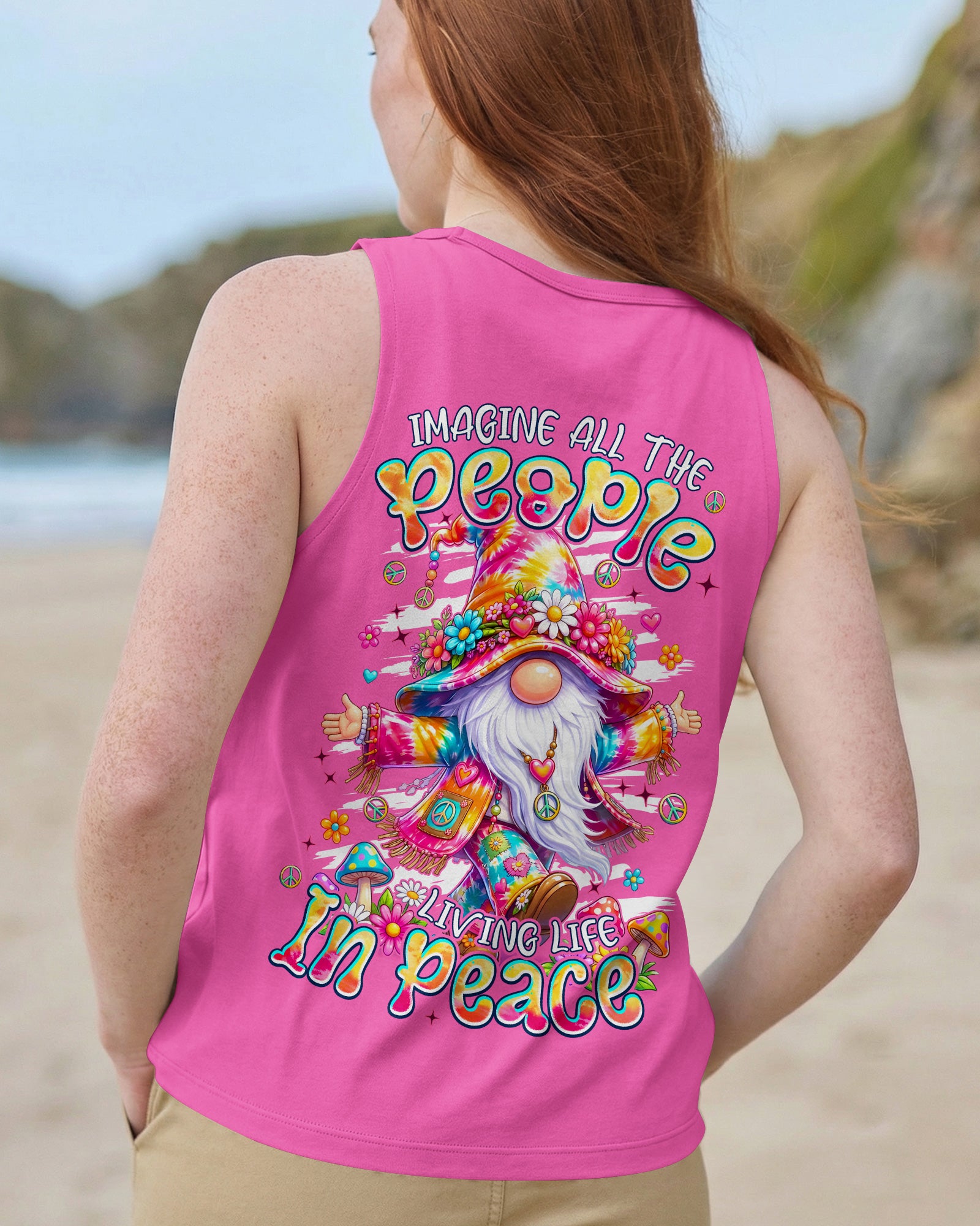 IMAGINE ALL THE PEOPLE LIVING LIFE IN PEACE GNOME ALL OVER PRINT - TYPQ2907262