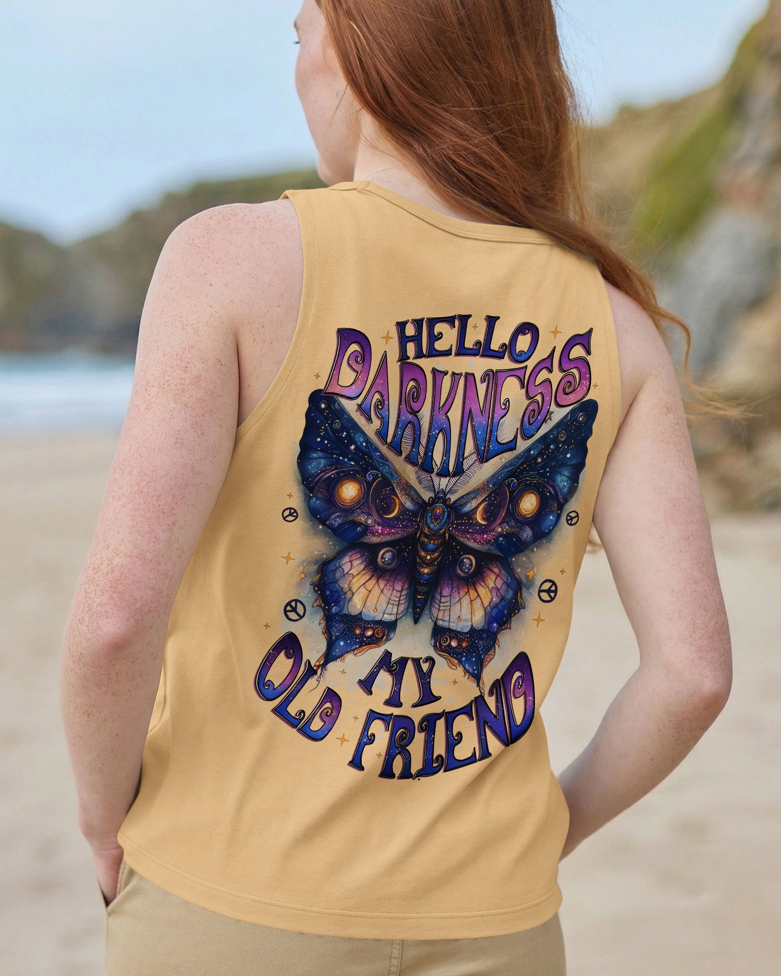 HELLO DARKNESS MY OLD FRIEND BUTTERFLY ALL OVER PRINT - TYTD0302251