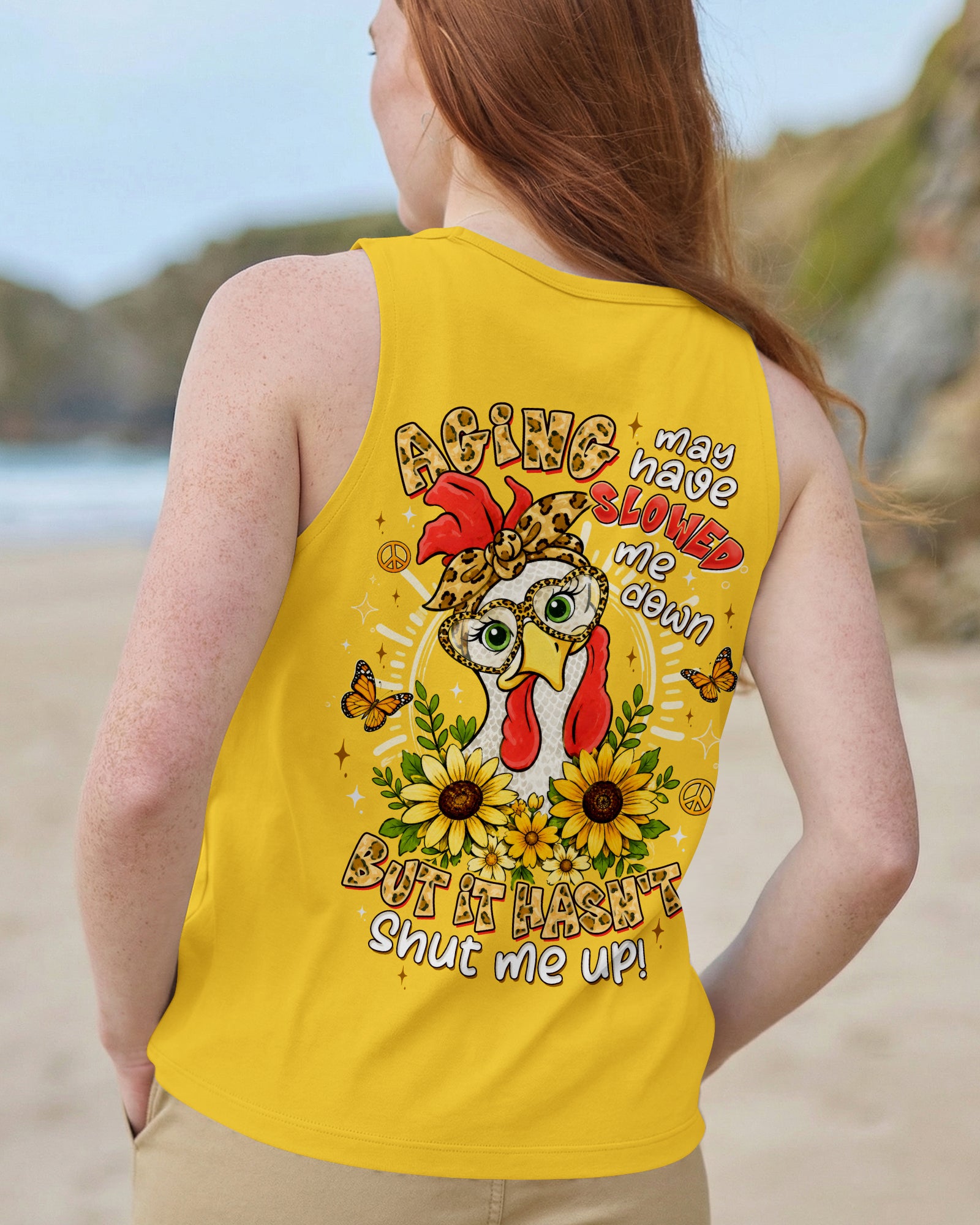 AGING MAY HAVE SLOWED ME DOWN CHICKEN ALL OVER PRINT - TLTW1906262
