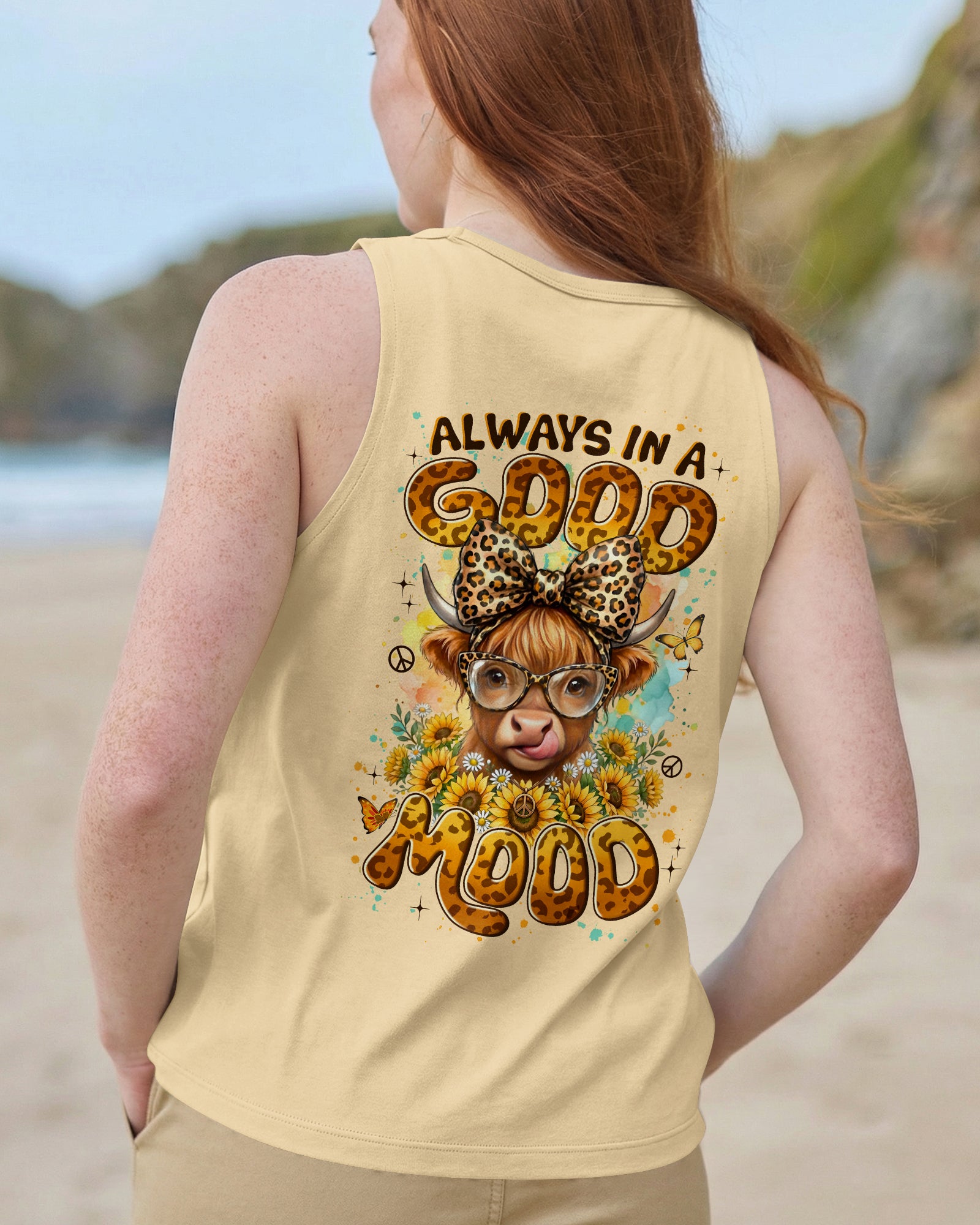 ALWAYS IN A GOOD MOOD COW ALL OVER PRINT - TYLN2105262