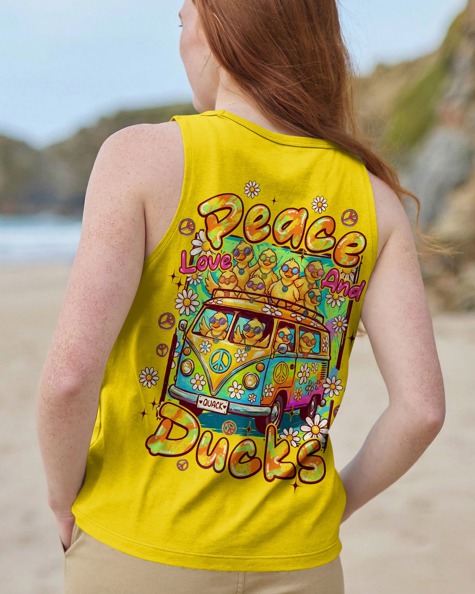 PEACE LOVE AND DUCKS ALL OVER PRINT - TYPQ2407263
