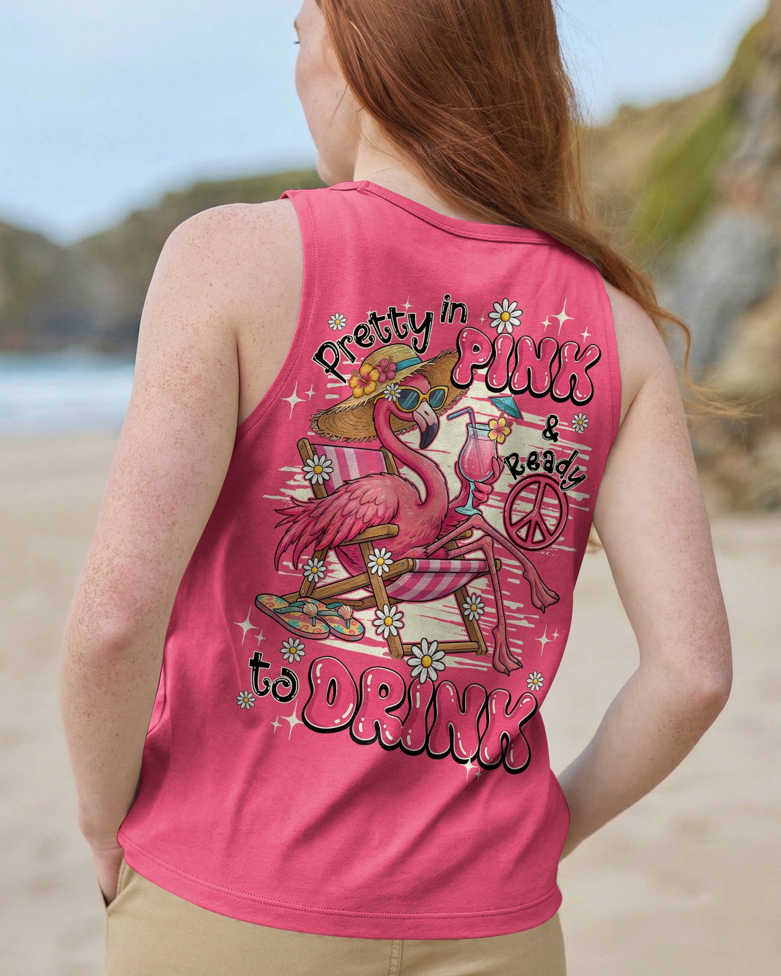 PRETTY IN PINK FLAMINGO ALL OVER PRINT - TY0904261