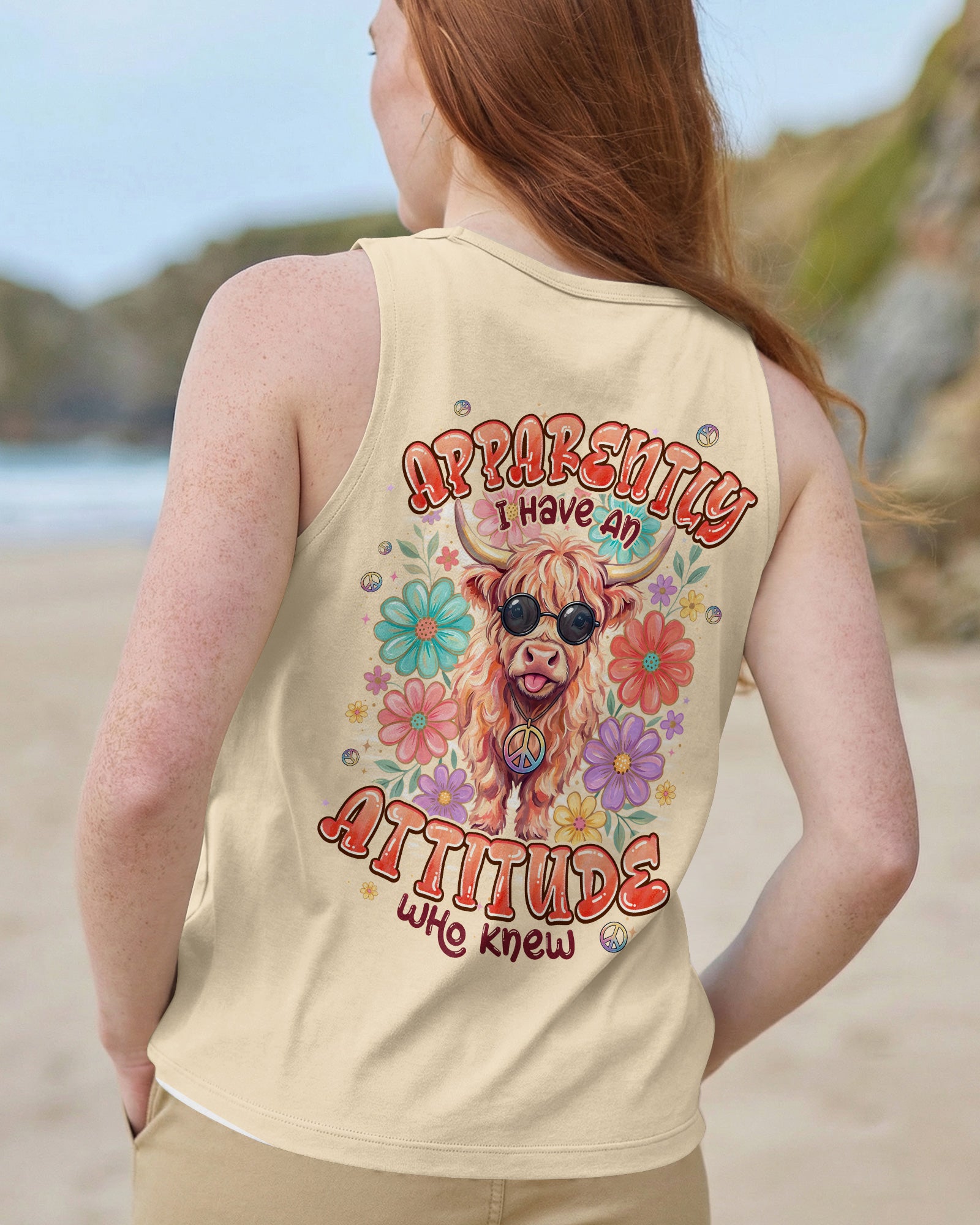 APPARENTLY I HAVE AN ATTITUDE WHO KNEW COW ALL OVER PRINT - TYPQ1004261