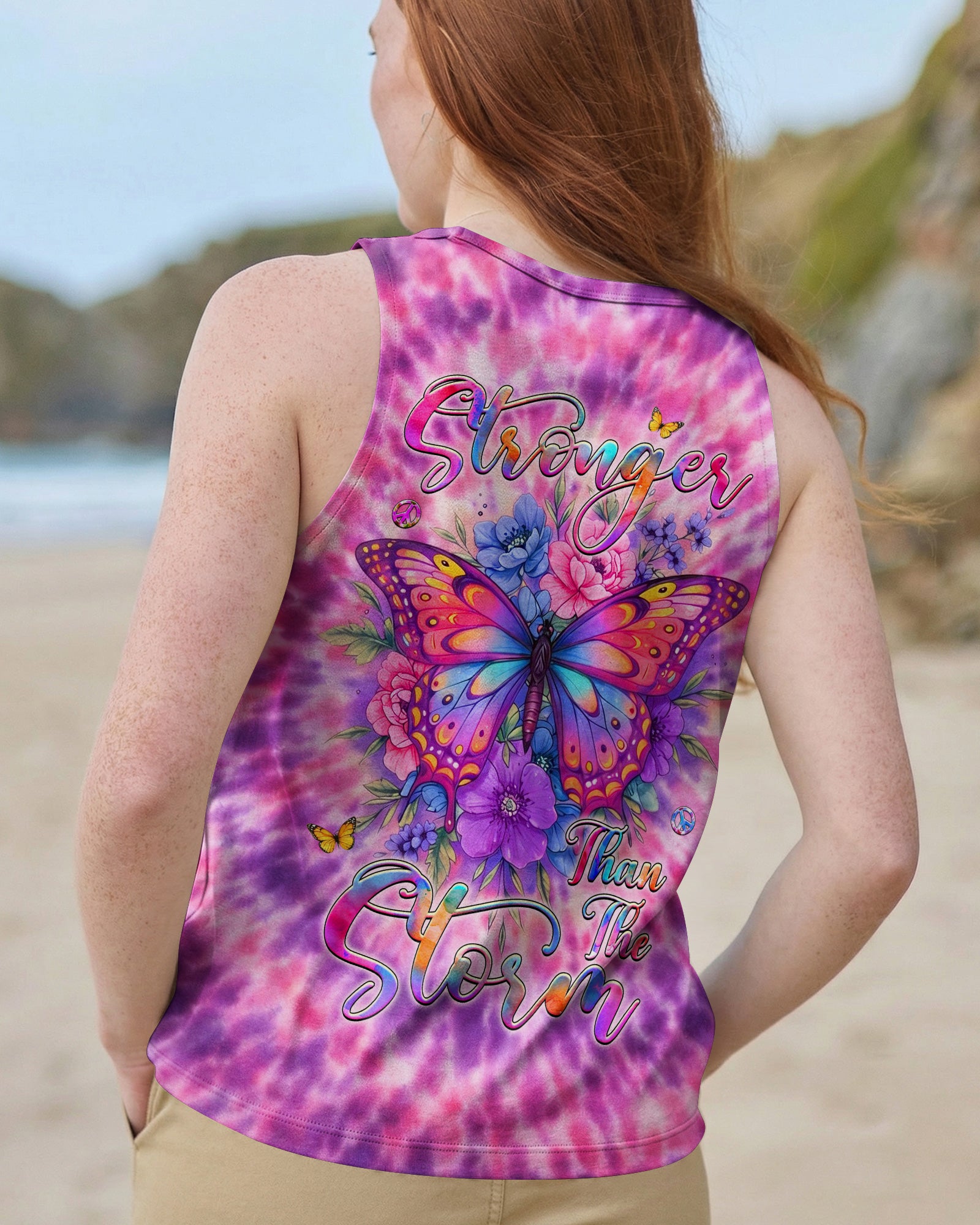 STRONGER THAN THE STORM BUTTERFLY SWIRL ALL OVER PRINT  - TLHG3003261