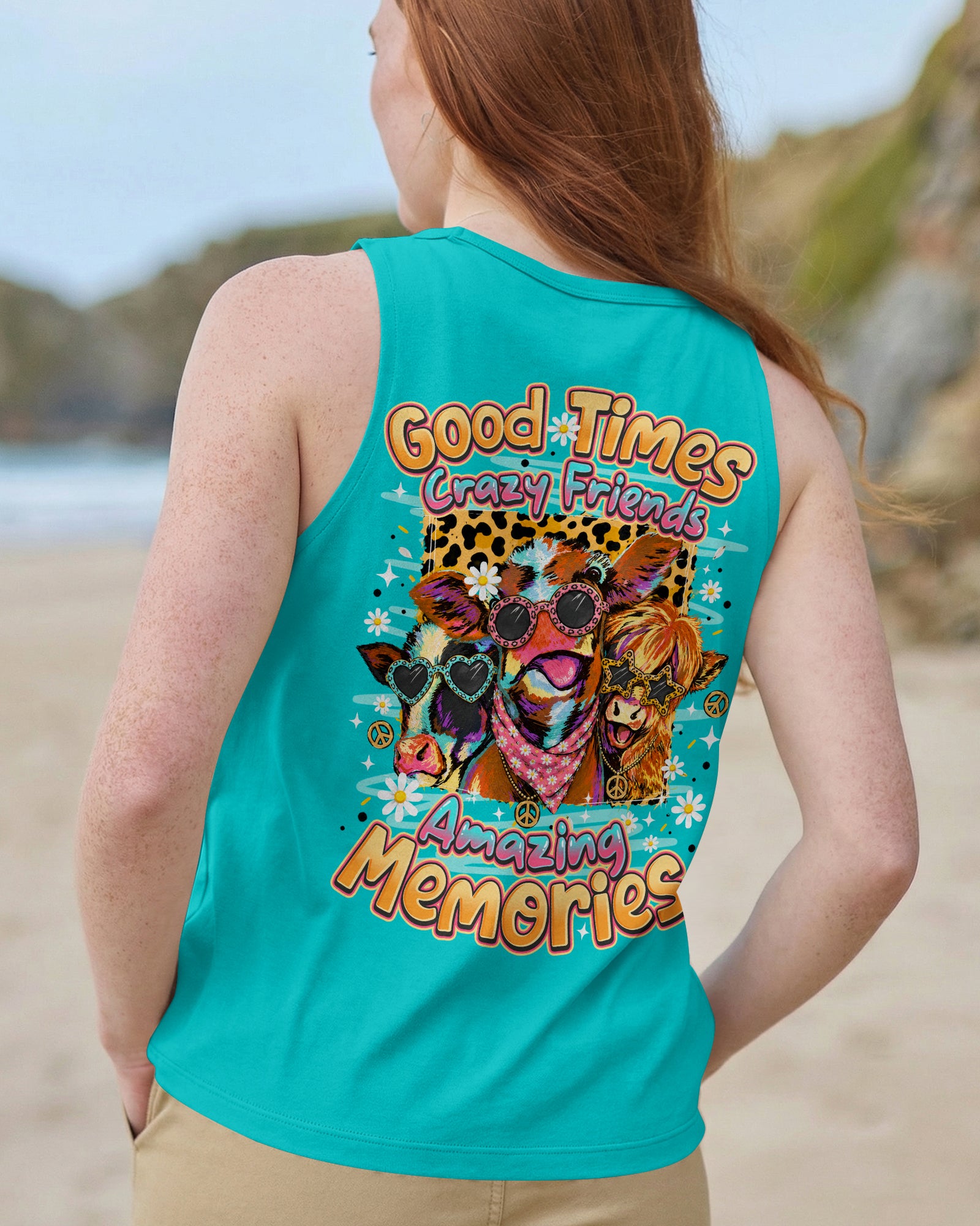 GOOD TIMES CRAZY FRIEND HIGHLAND COW ALL OVER PRINT - TLNO2207261