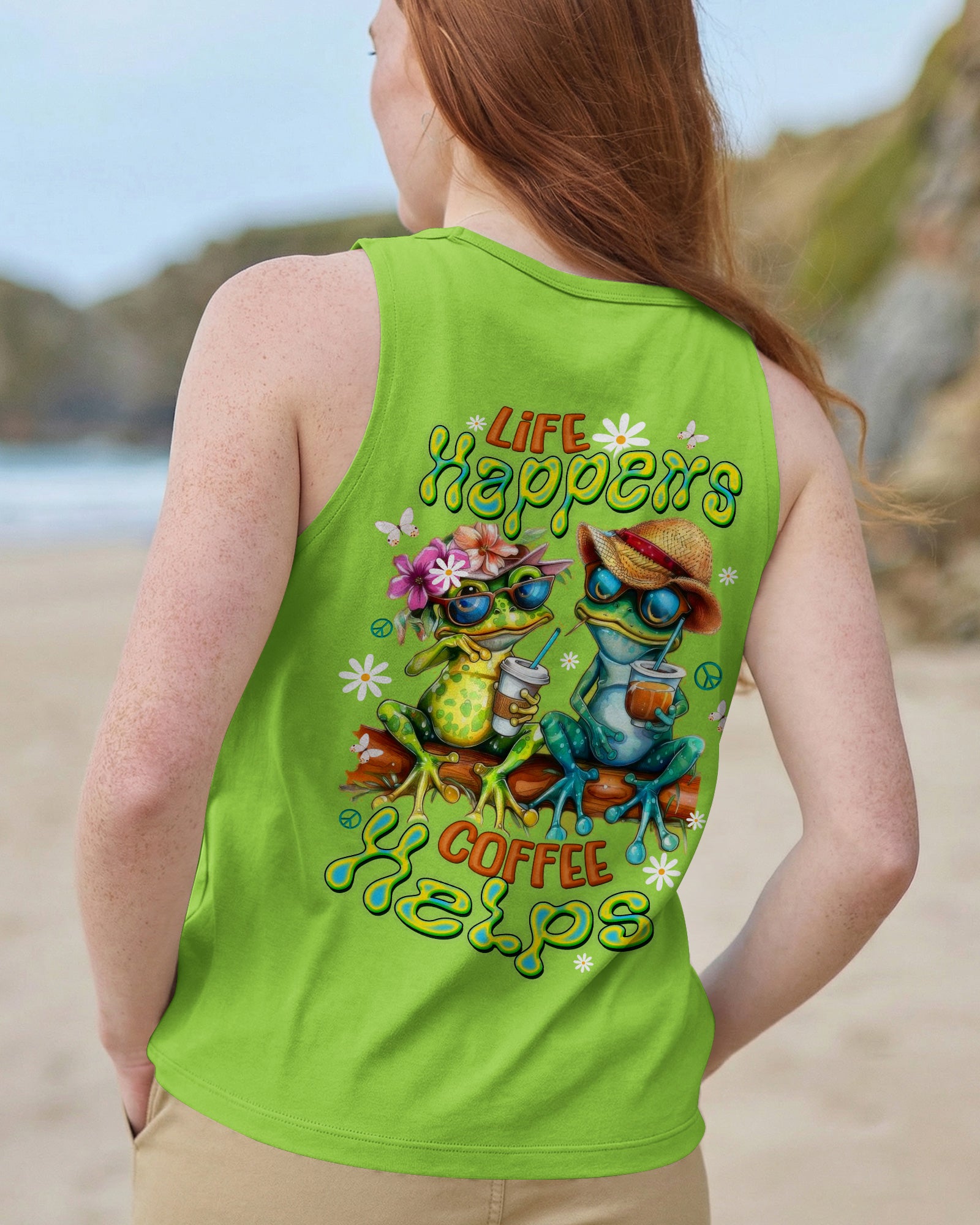 LIFE HAPPENS COFFEE HELPS FROG ALL OVER PRINT - TLTW2603263