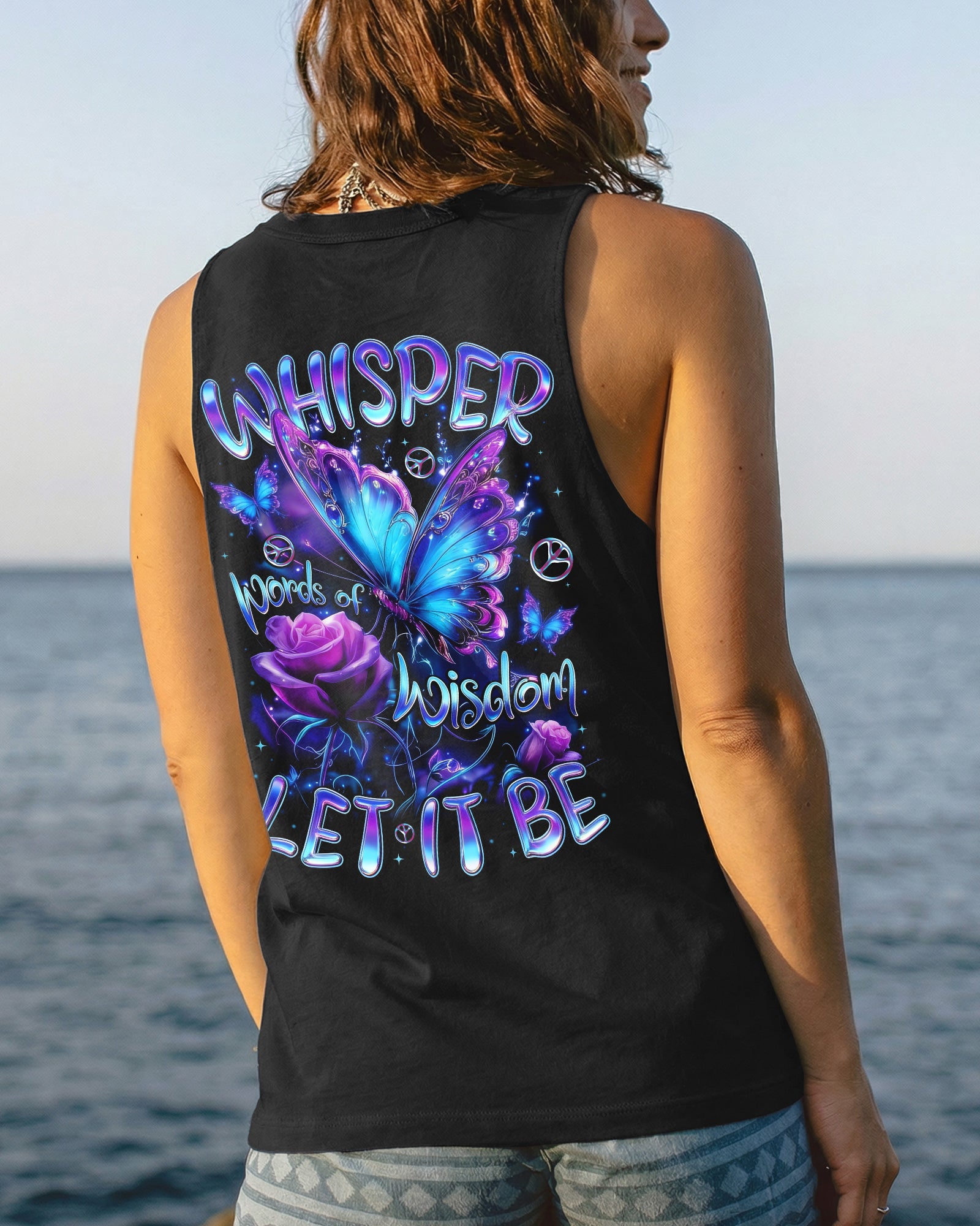 WHISPER WORDS OF WISDOM LET IT BE BUTTERFLY ALL OVER PRINT - TYTD2302261