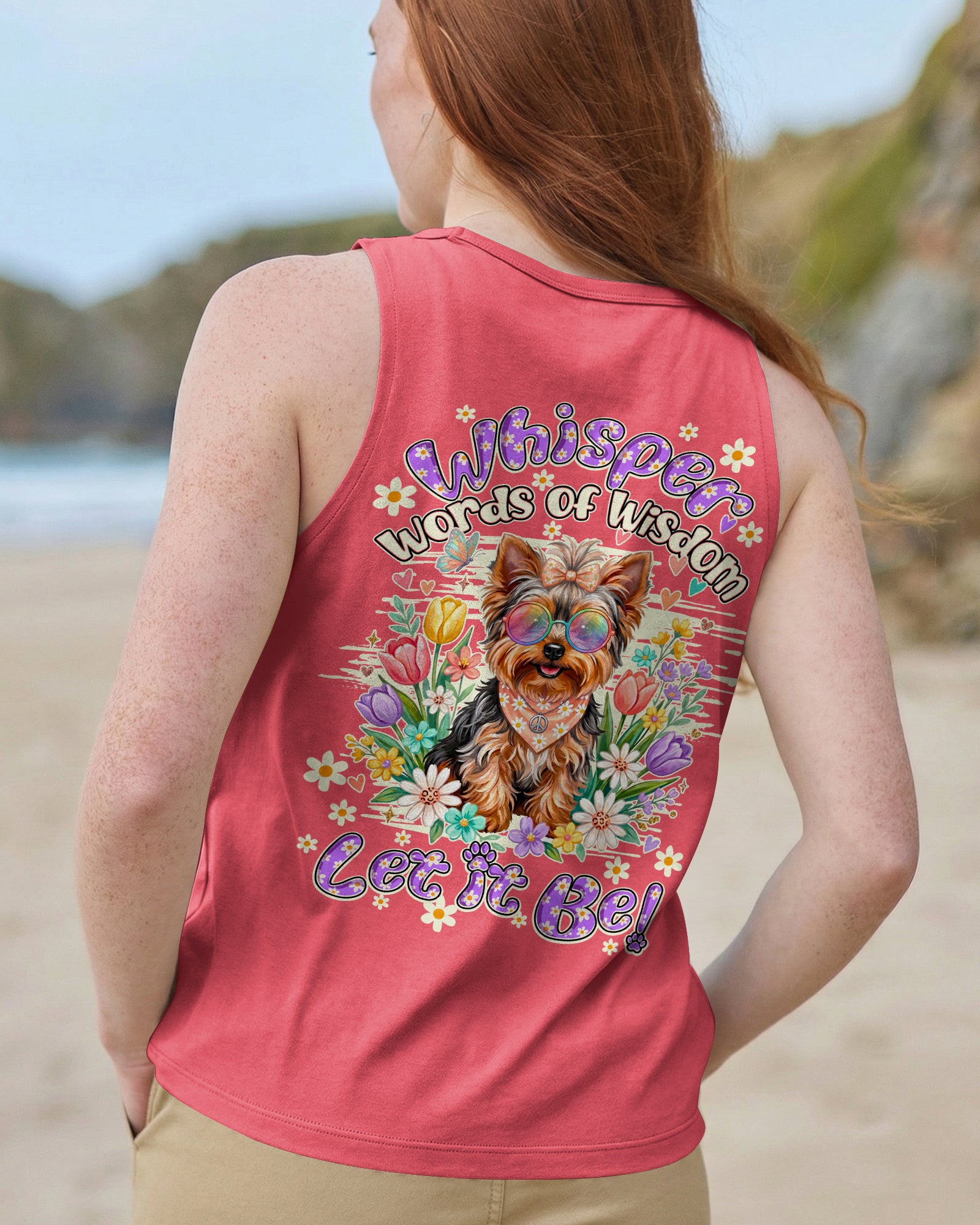 WHISPER WORDS OF WISDOM LET IT BE YORKSHIRE TERRIER DOG ALL OVER PRINT - TY0405264