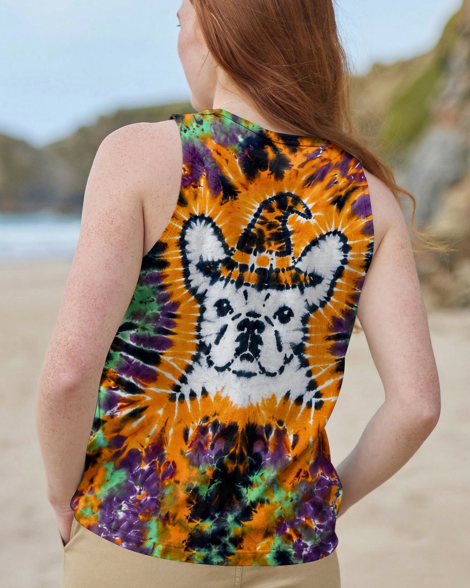 FRENCH BULLDOG WITCH HALLOWEEN BURST ALL OVER PRINT - TLHG2107262