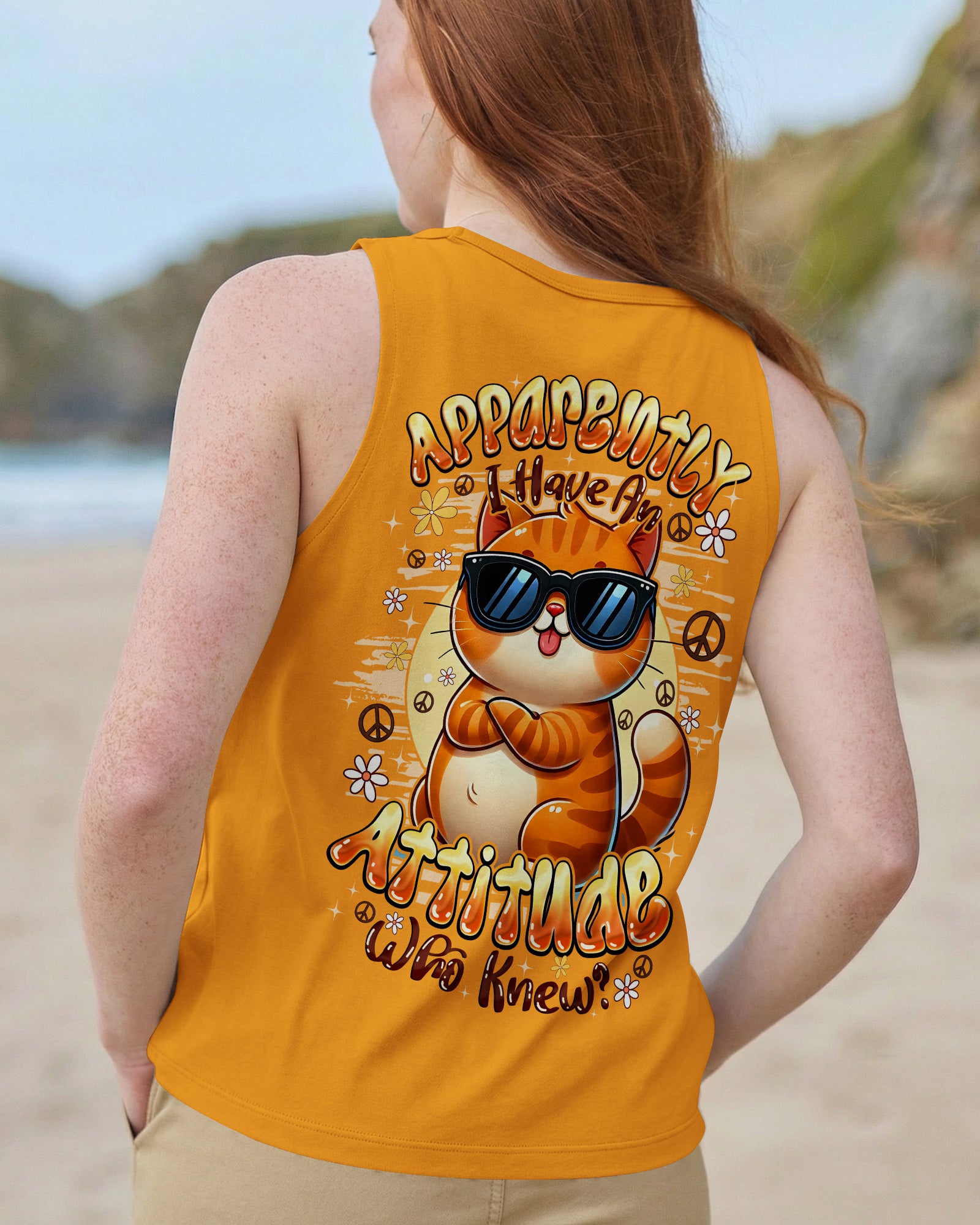 APPARENTLY I HAVE AN ATTITUDE WHO KNEW CAT ALL OVER PRINT - TYQY1202263