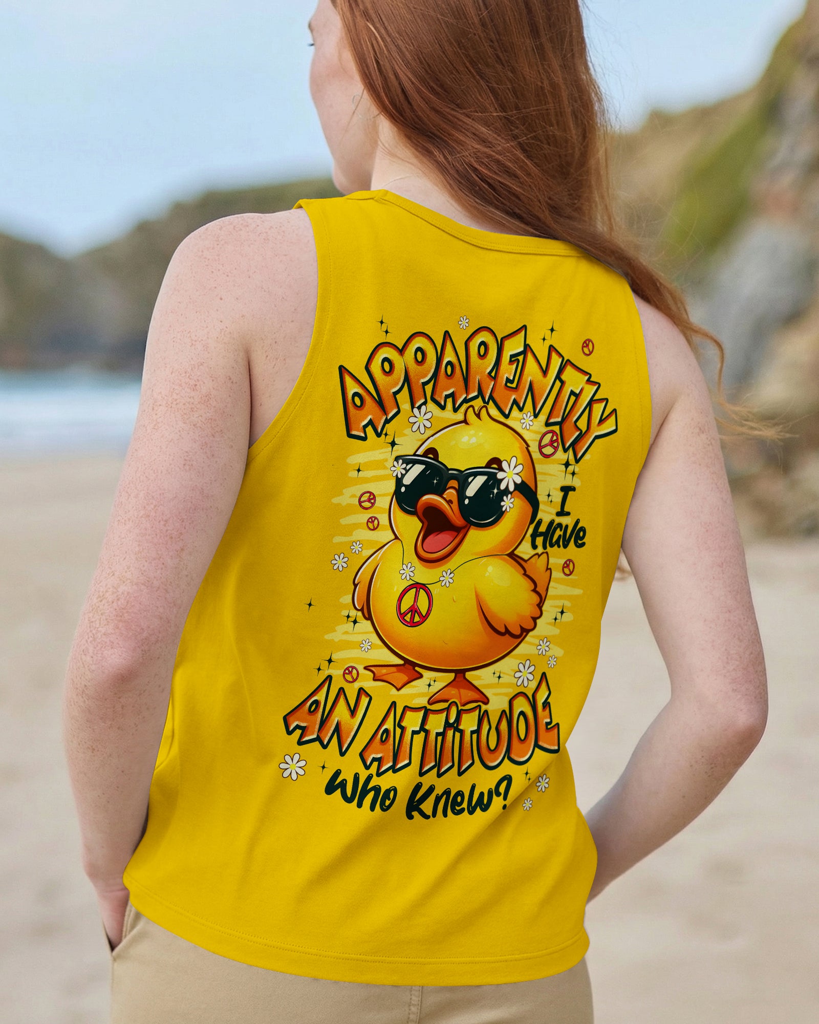 APPARENTLY I HAVE AN ATTITUDE WHO KNEW DUCK ALL OVER PRINT - TYPQ2302261
