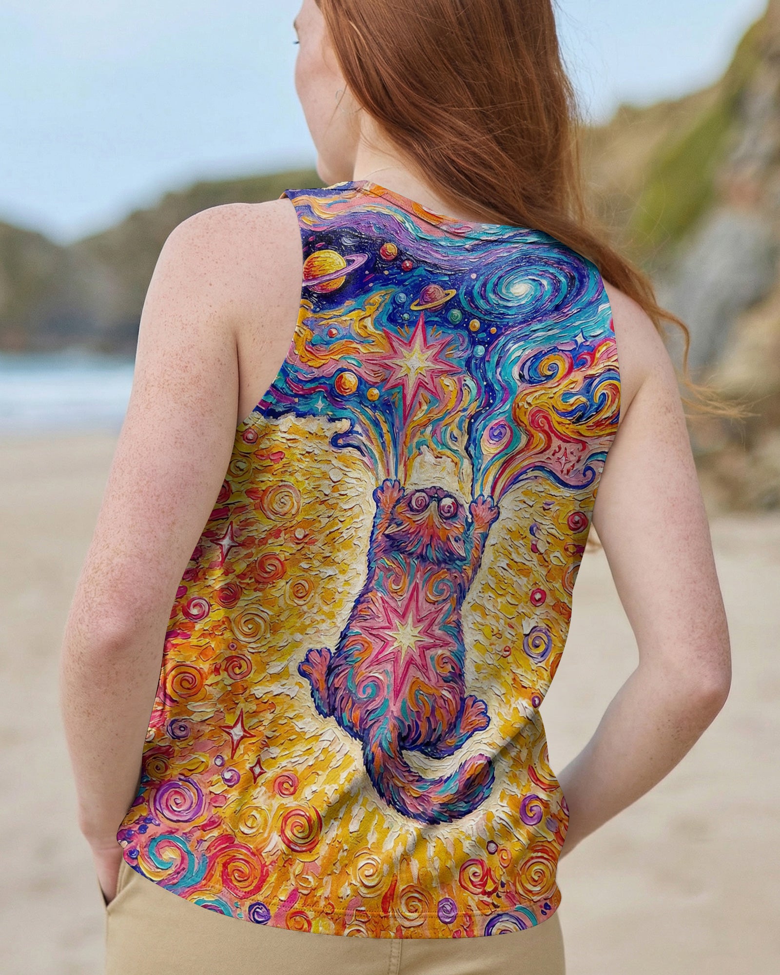 GALAXY CAT BURST SWIRL ALL OVER PRINT - TM0604261