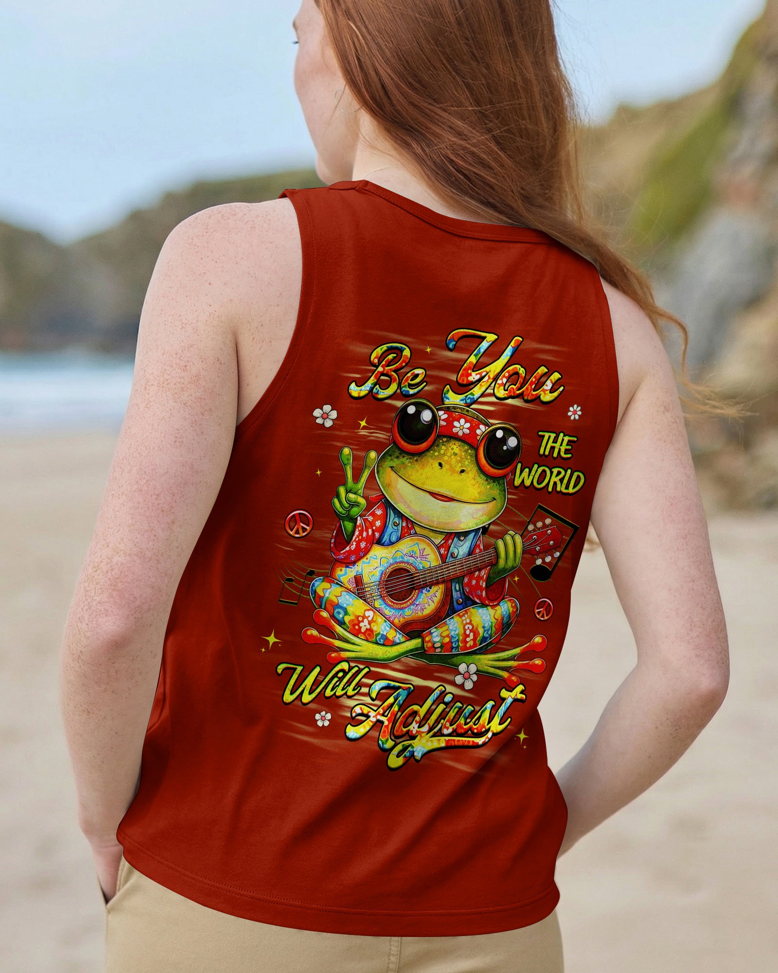 BE YOU THE WORLD WILL ADJUST FROG ALL OVER PRINT   - TLHG2503261
