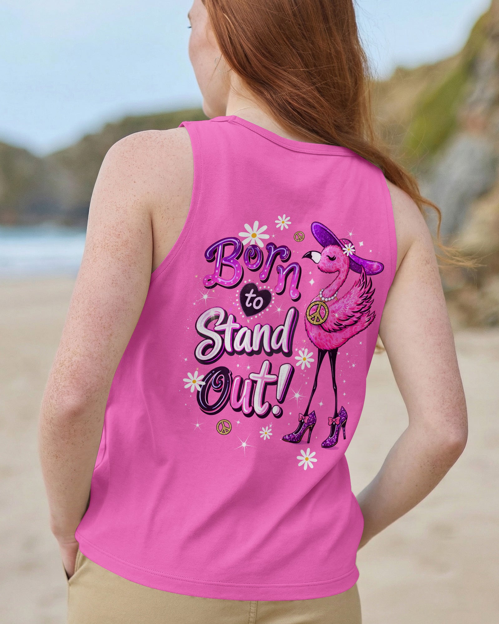 BORN TO STAND OUT FLAMINGO ALL OVER PRINT - TLTW2303261