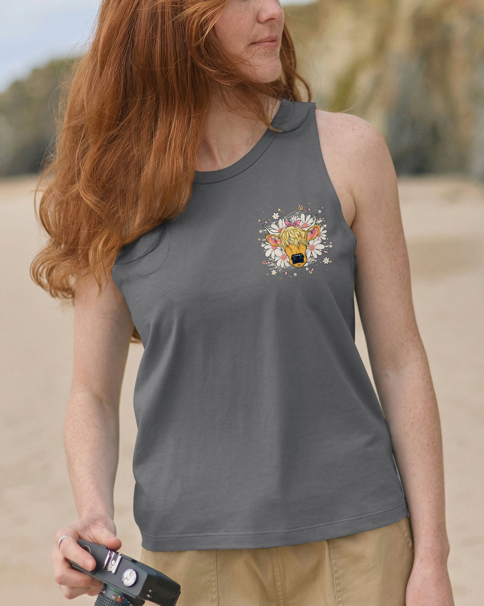 MESSY HAIR DON'T CARE COW ALL OVER PRINT - TLHG1806262