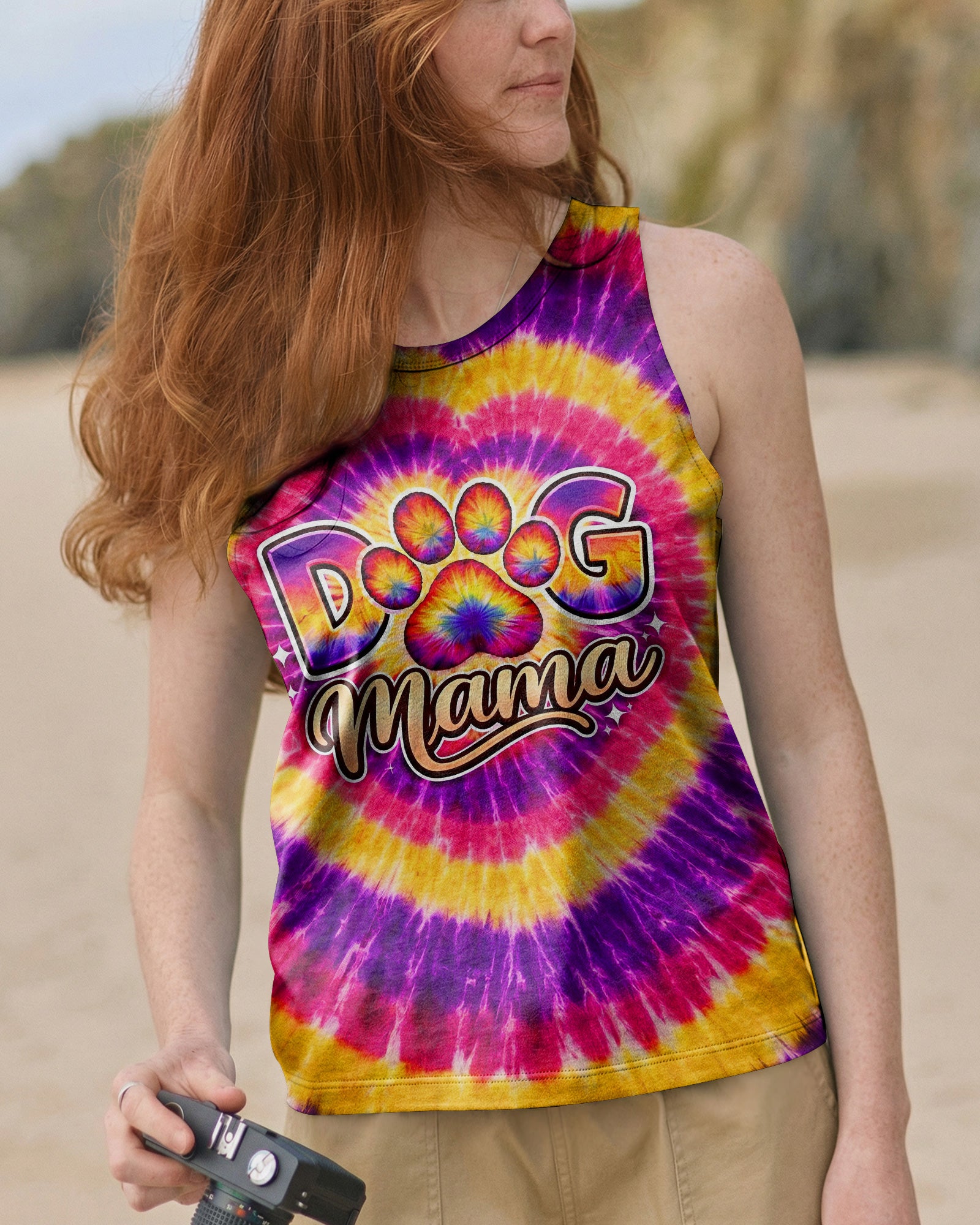 DOG MAMA PAW PRINT SWIRL ALL OVER PRINT - TLNT2702261