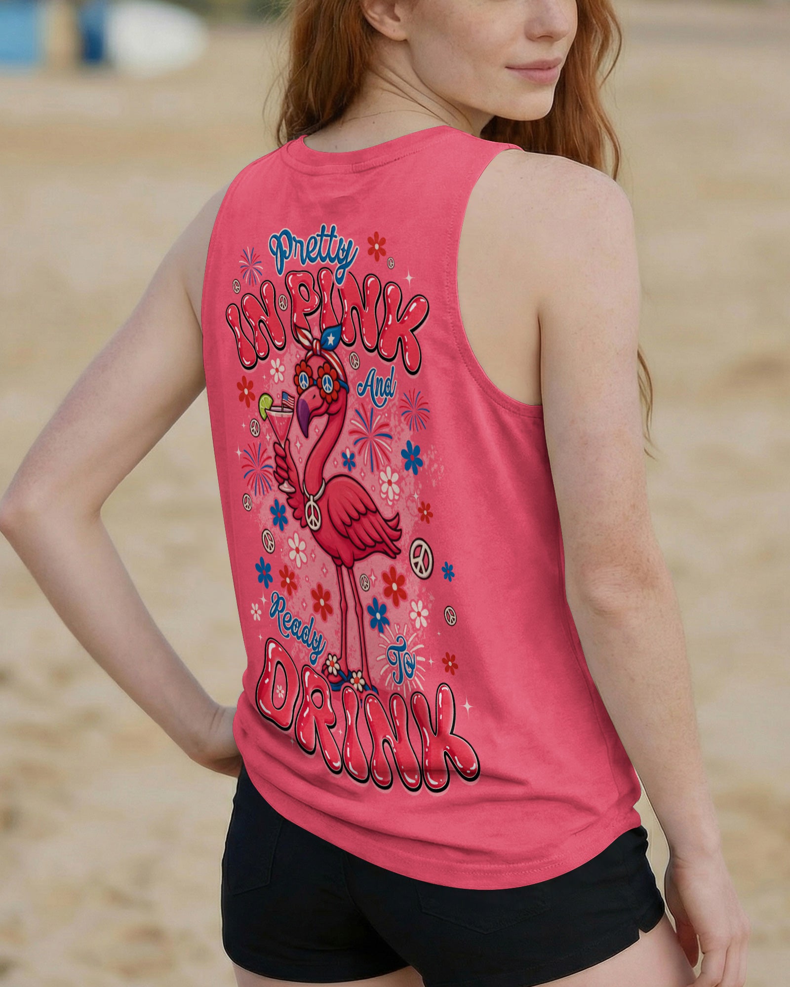 PRETTY IN PINK FLAMINGO ALL OVER PRINT - TYQY2703263