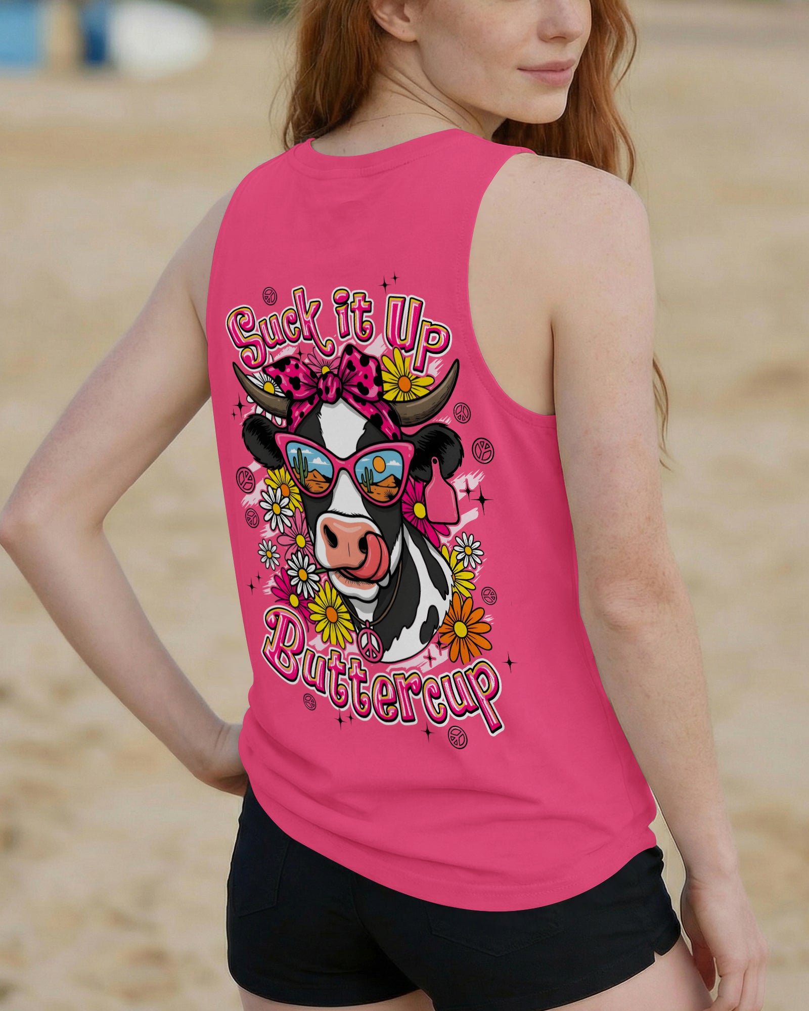 SUCK IT UP BUTTERCUP COW ALL OVER PRINT - TYPQ1306262