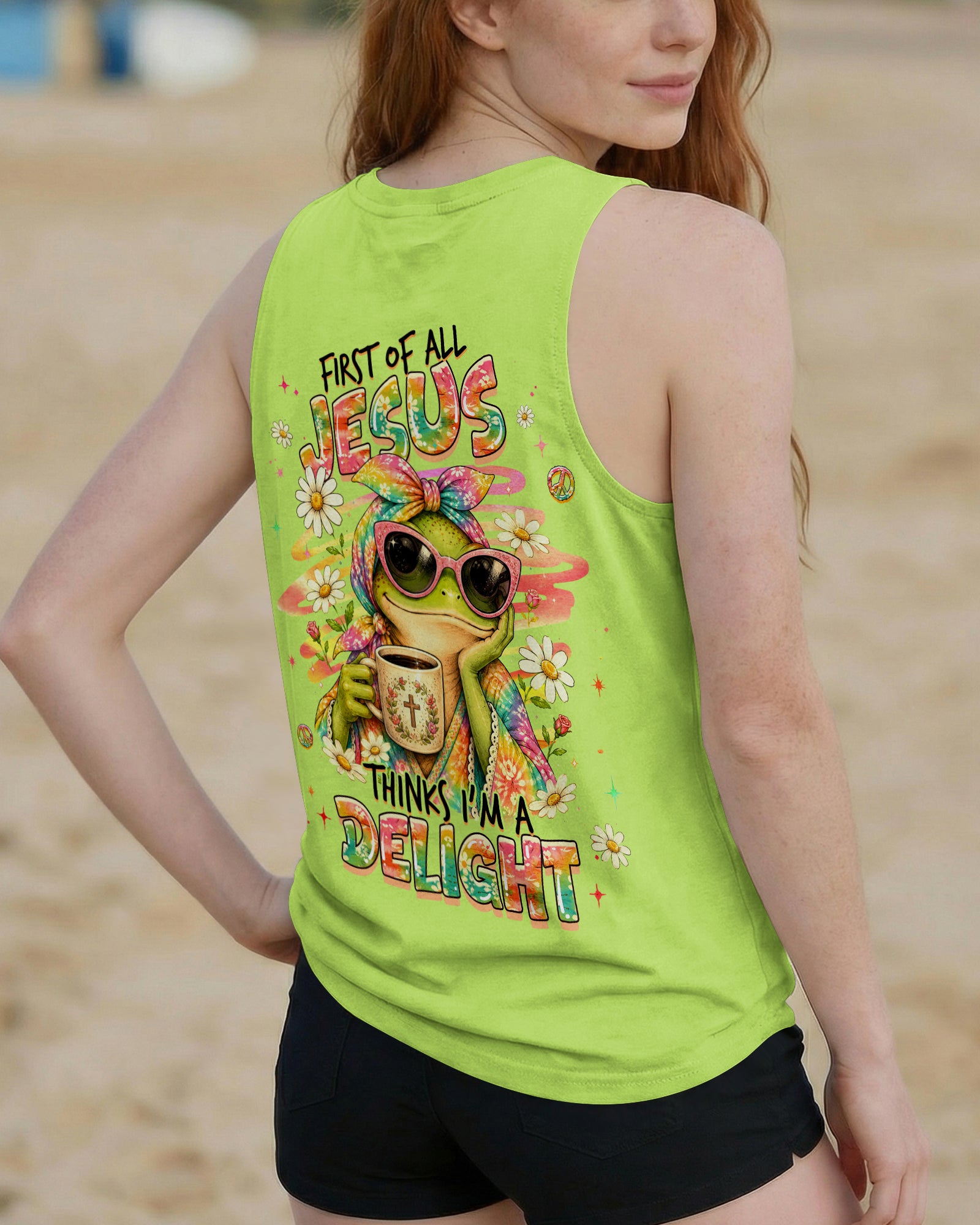 FIRST OF ALL JESUS THINKS FROG ALL OVER PRINT  - TLHG0107261