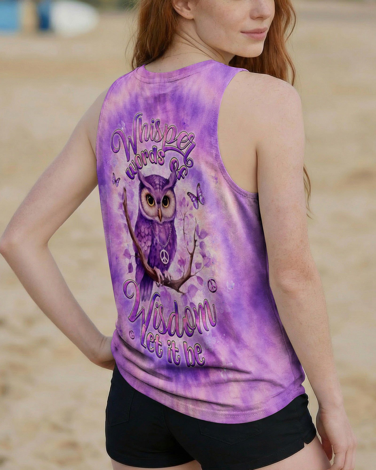 WHISPER WORDS OF WISDOM LET IT BE OWL ALL OVER PRINT - YHHG2702261