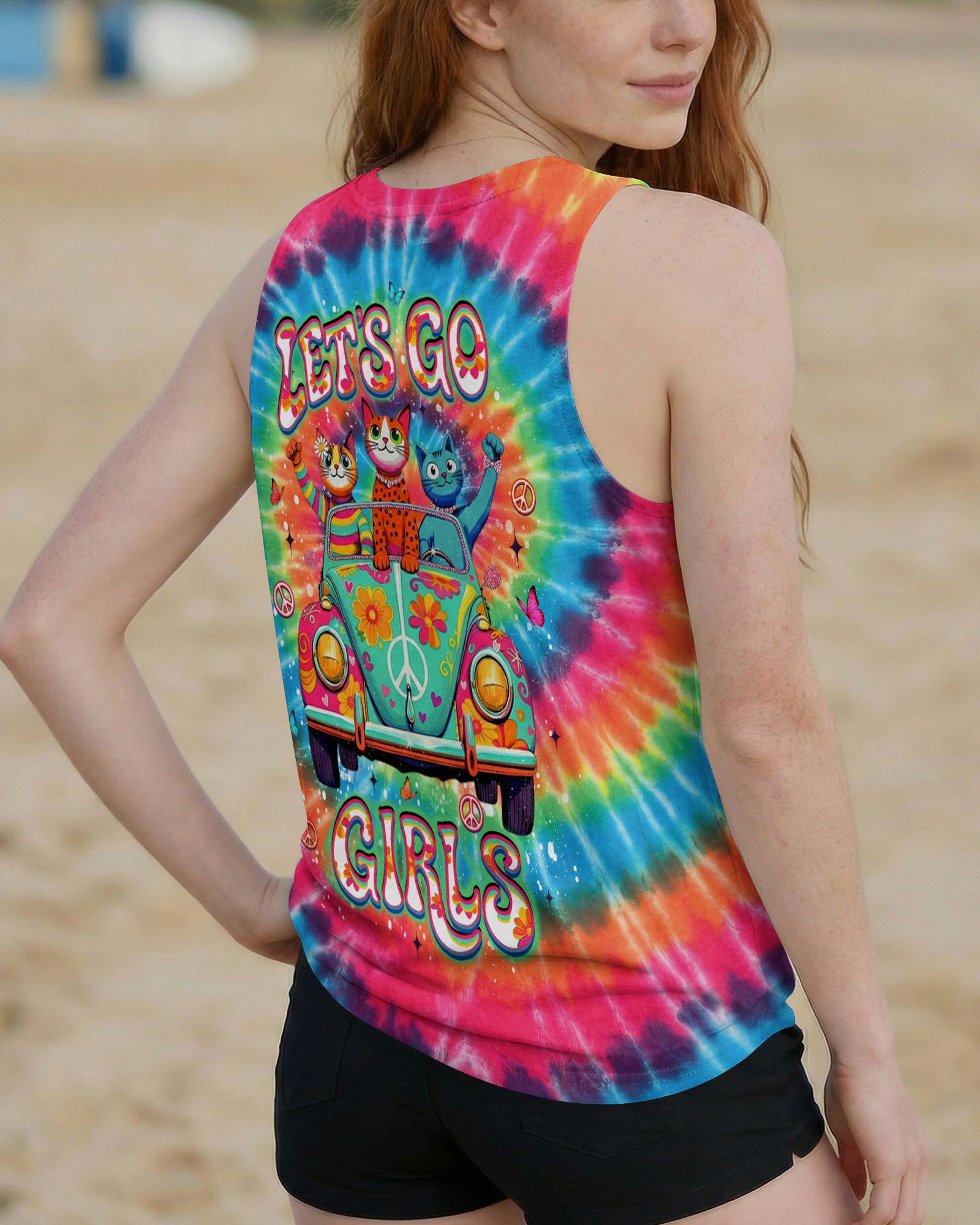 LET'S GO GIRLS CAT ALL OVER PRINT - YHLT0402262